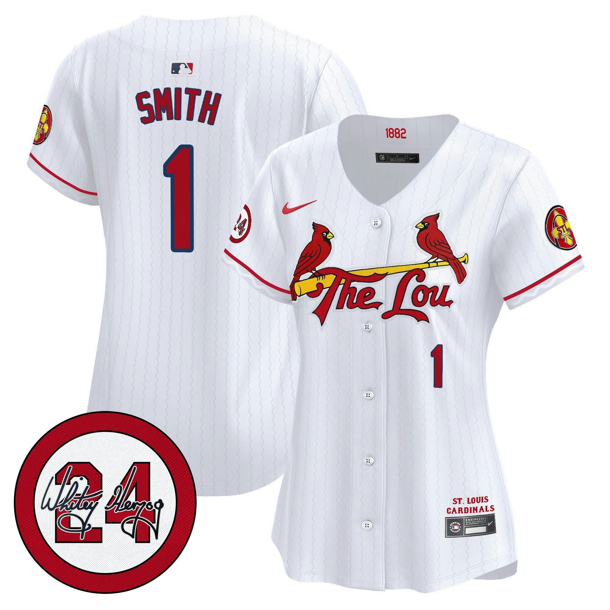 Camisa MLB Women’s St. Louis 2024 City Connect Whitey Herzog Patch Vapor Premier Limited Jersey