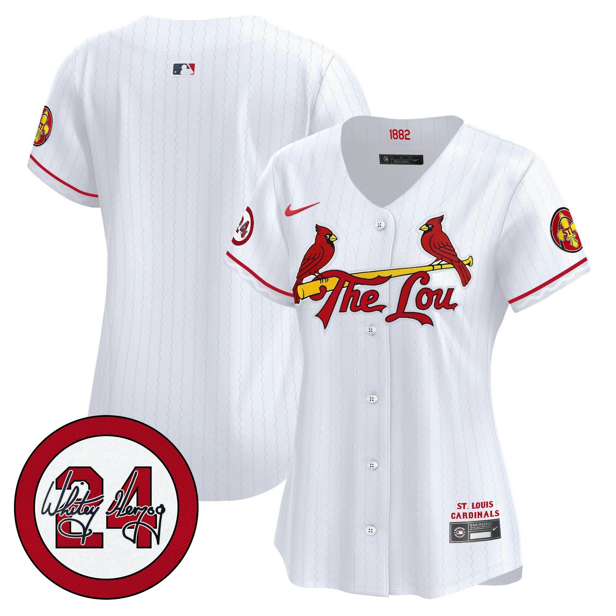 Camisa MLB Women’s St. Louis 2024 City Connect Whitey Herzog Patch Vapor Premier Limited Jersey