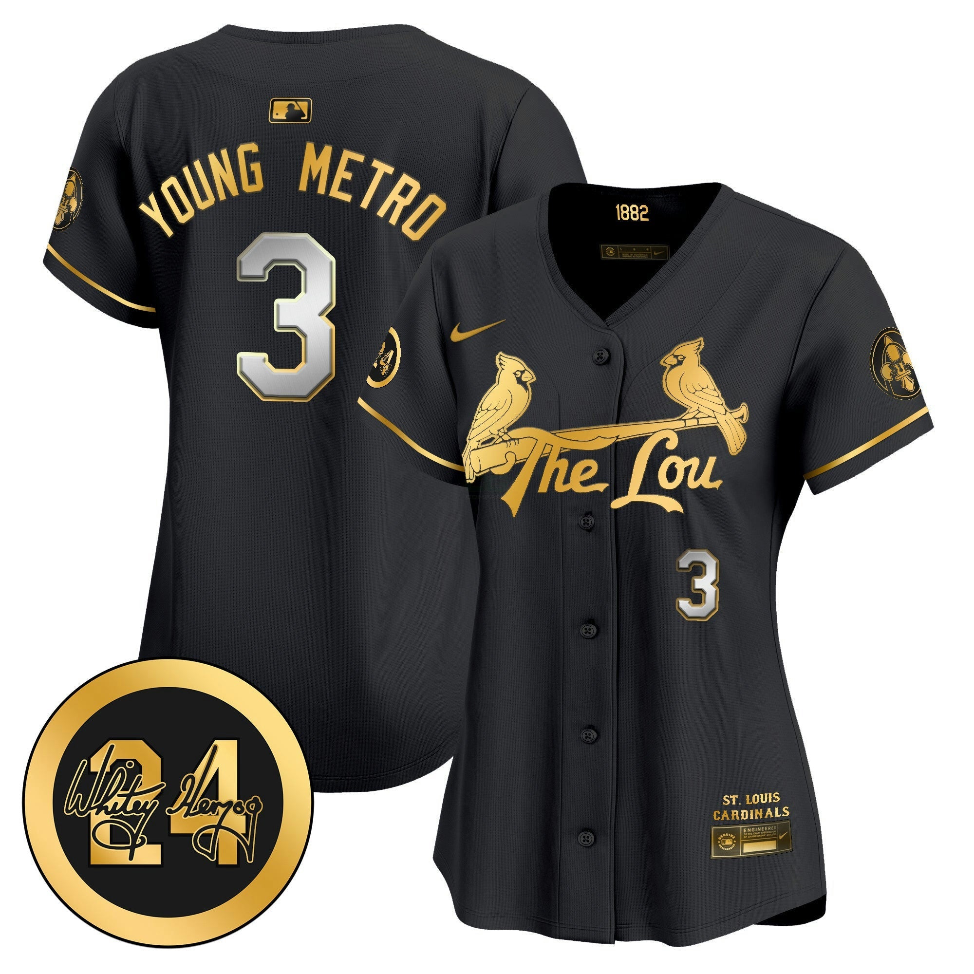 Camisa MLB Women’s St. Louis 2024 City Connect Whitey Herzog Patch Vapor Premier Limited Jersey