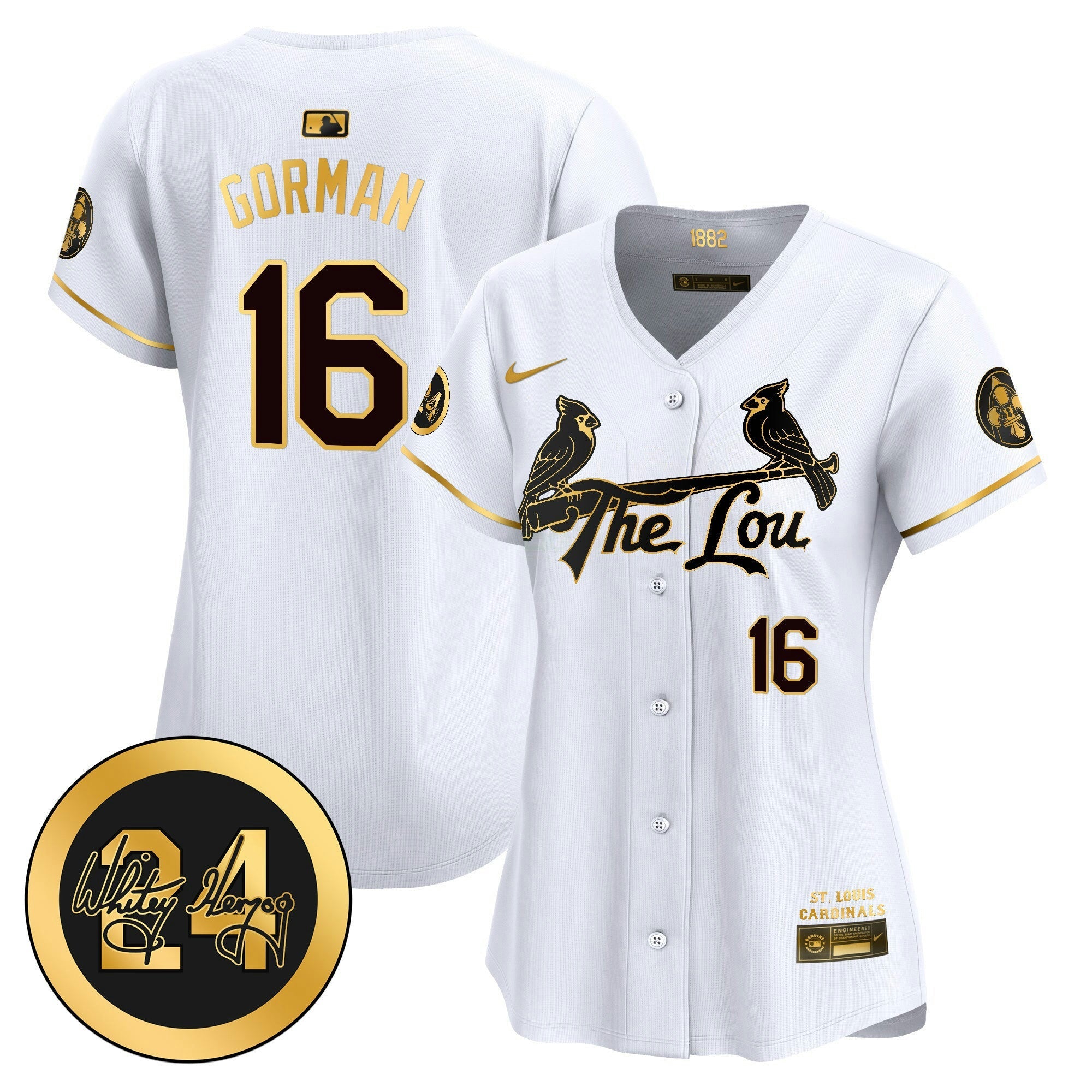 Camisa MLB Women’s St. Louis 2024 City Connect Whitey Herzog Patch Vapor Premier Limited Jersey