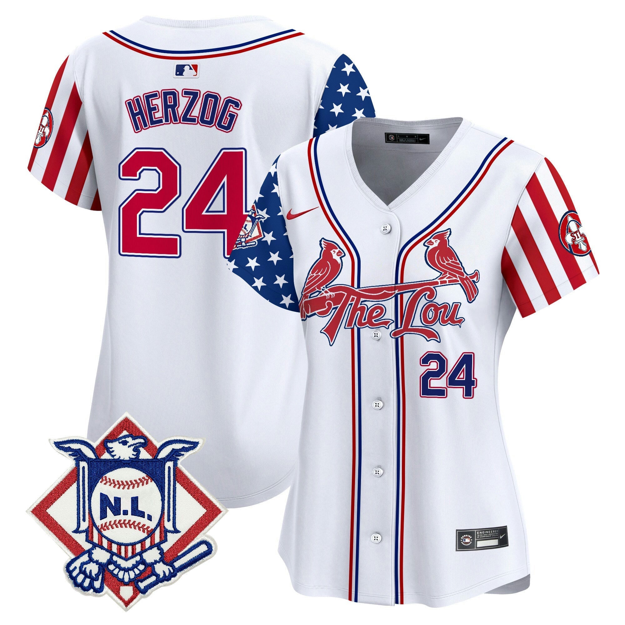 Camisa MLB Women’s St. Louis 2024 Fourth of July Vapor Premier Limited Jersey
