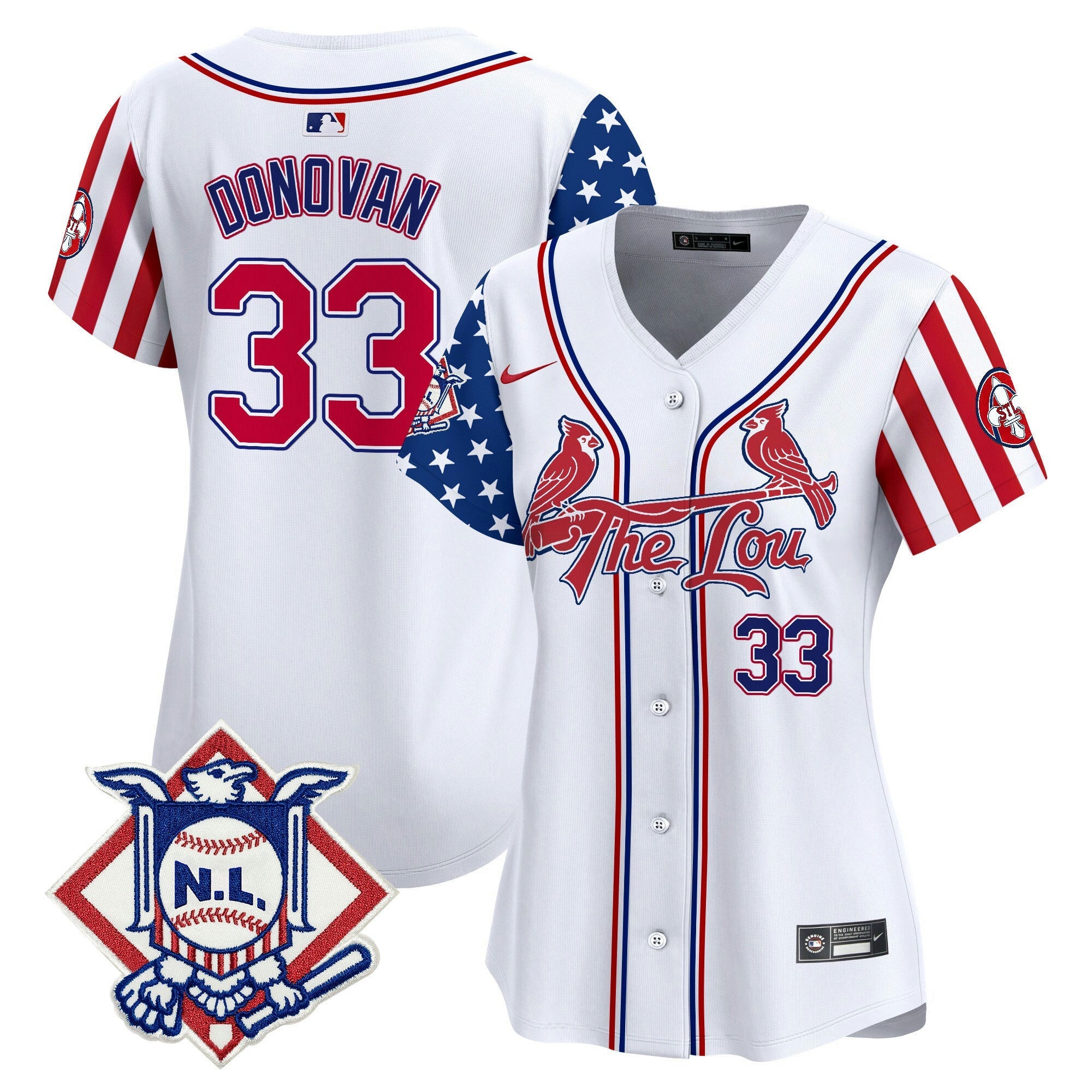 Camisa MLB Women’s St. Louis 2024 Fourth of July Vapor Premier Limited Jersey
