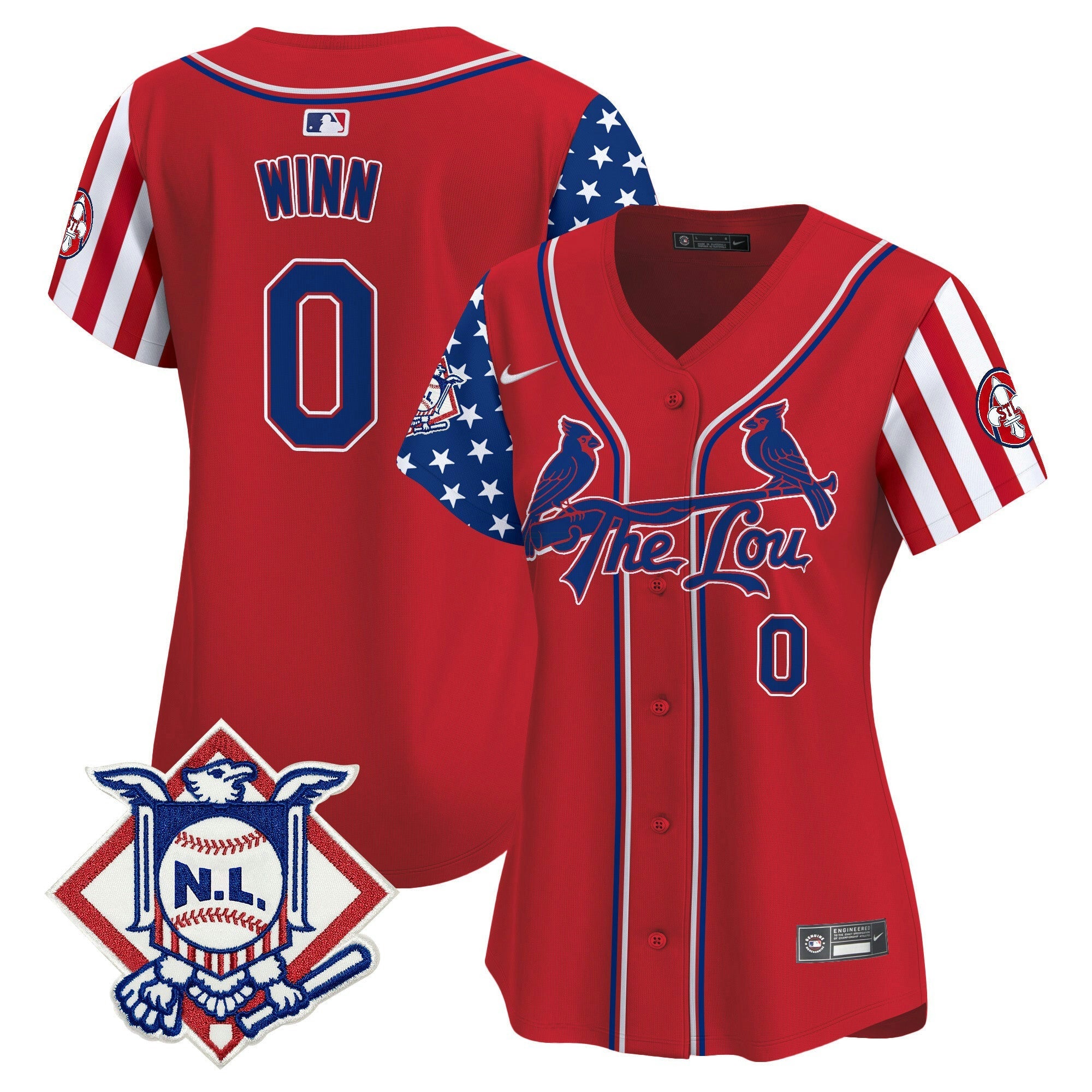 Camisa MLB Women’s St. Louis 2024 Fourth of July Vapor Premier Limited Jersey