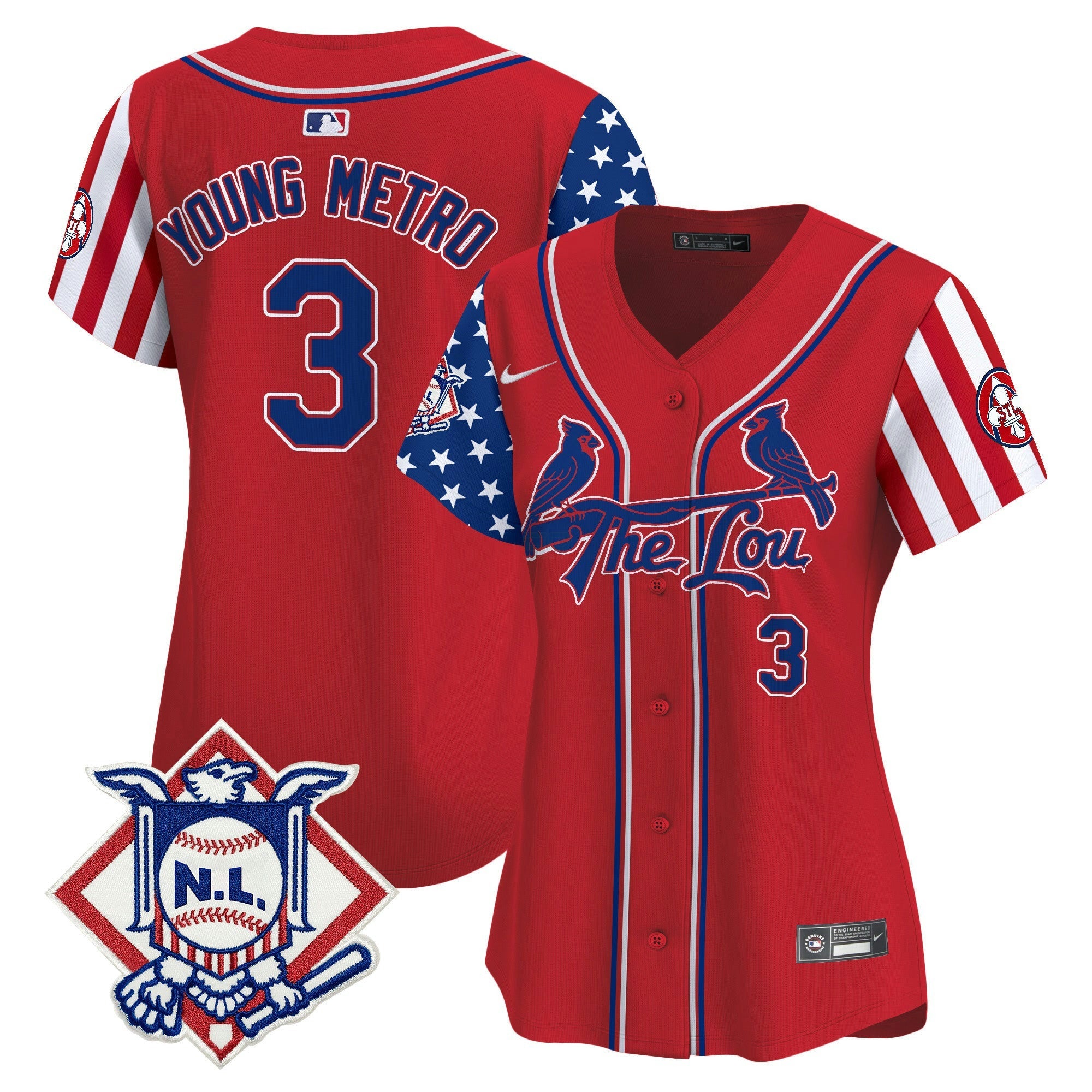 Camisa MLB Women’s St. Louis 2024 Fourth of July Vapor Premier Limited Jersey