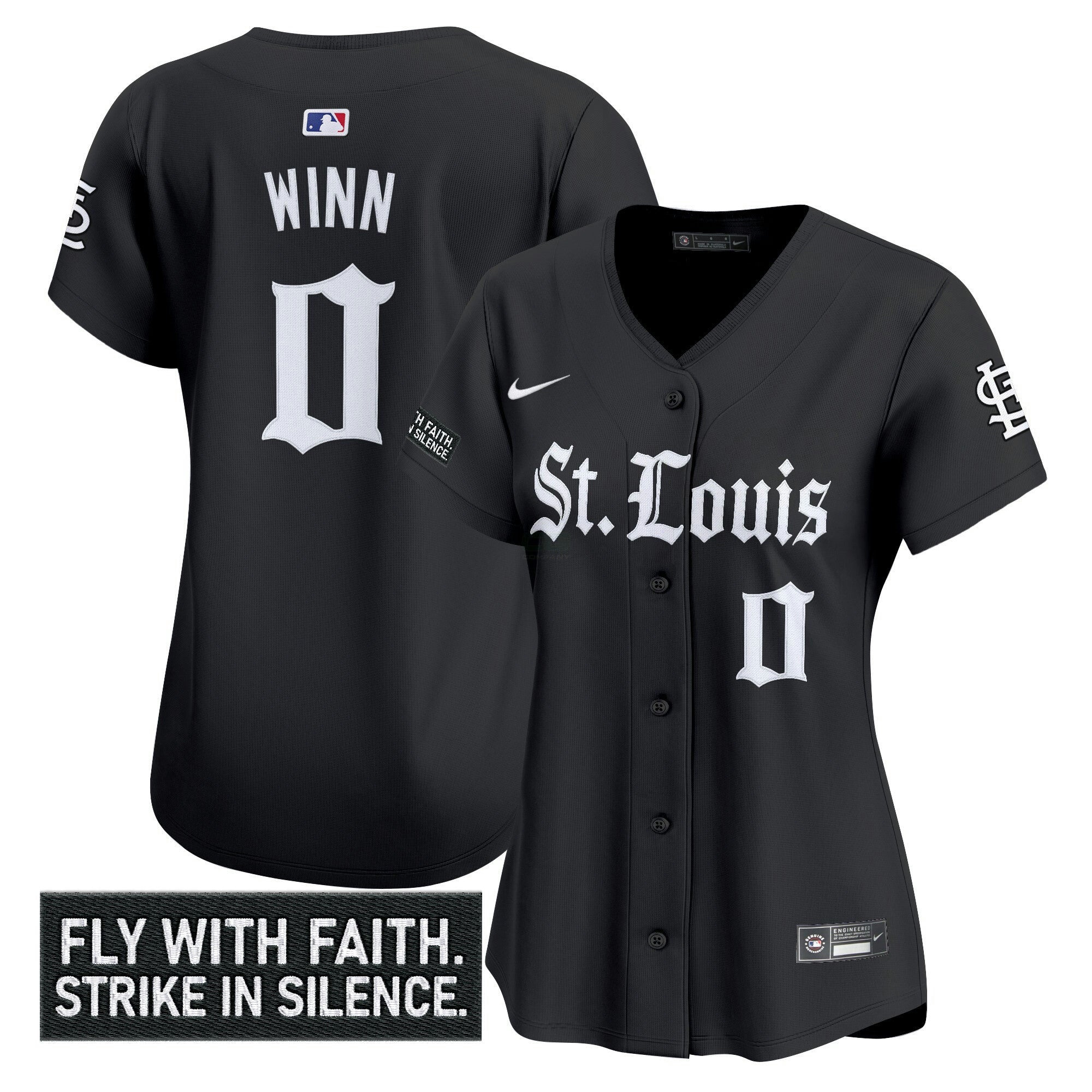 Camisa MLB Women’s St. Louis ‘Gothic Legacy Edition’ Vapor Premier Limited Jersey