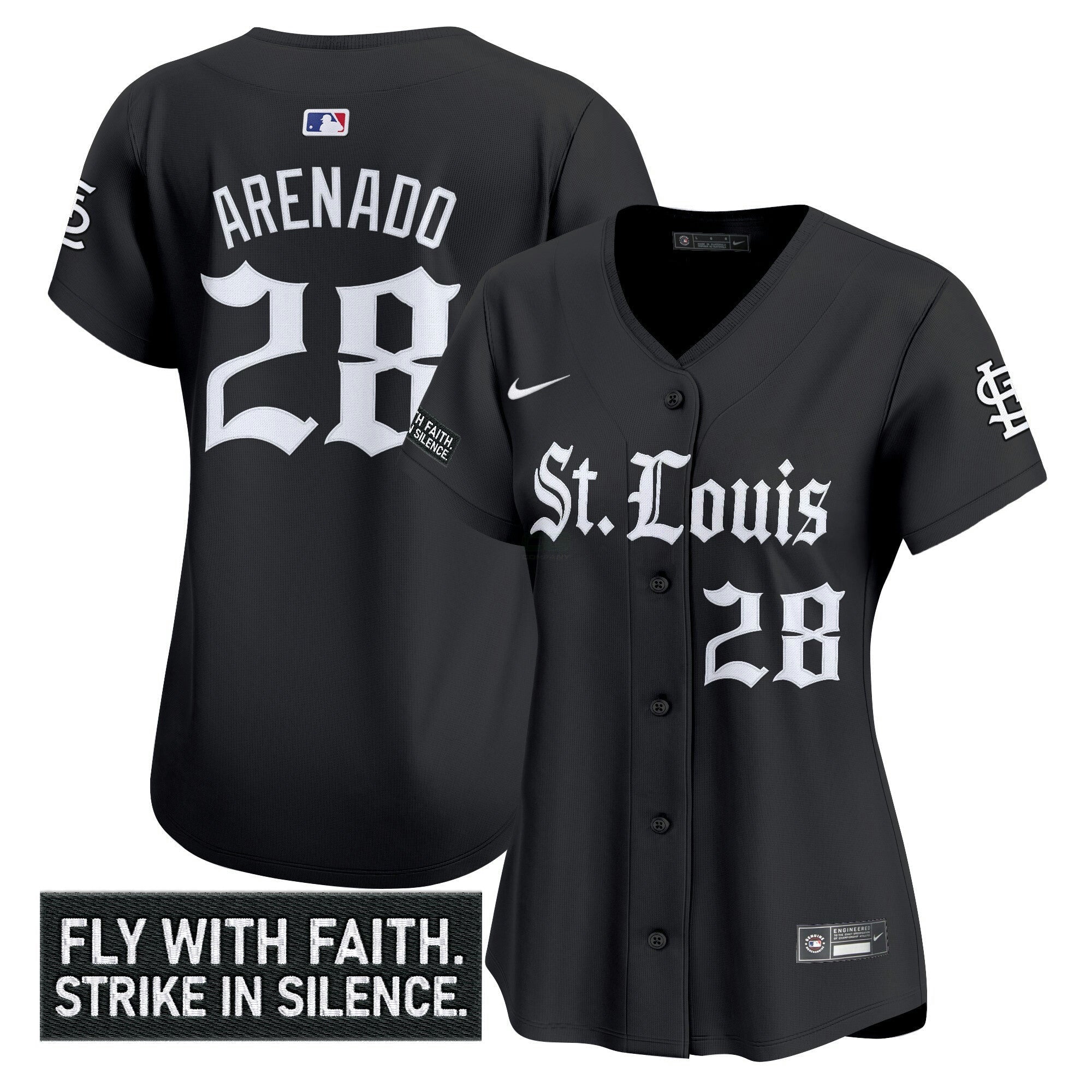 Camisa MLB Women’s St. Louis ‘Gothic Legacy Edition’ Vapor Premier Limited Jersey