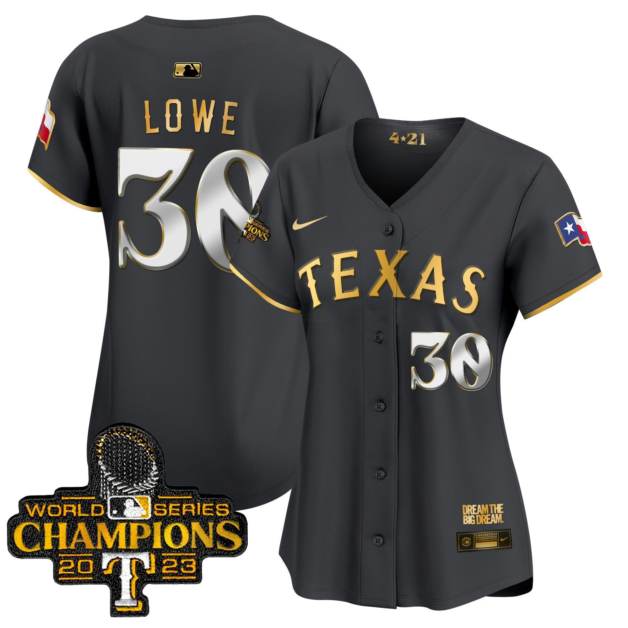 Camisa MLB Women’s Texas 2023 World Series Champions City Connect Vapor Premier Limited Jersey