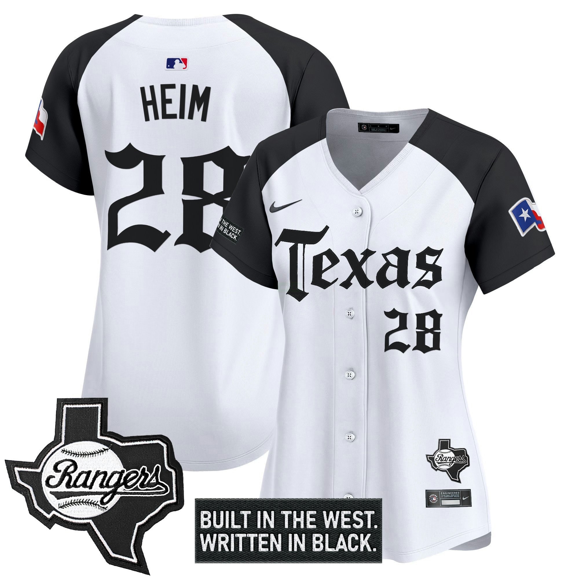 Camisa MLB Women’s Texas ‘Gothic Frontier Edition’ Vapor Premier Limited Jersey
