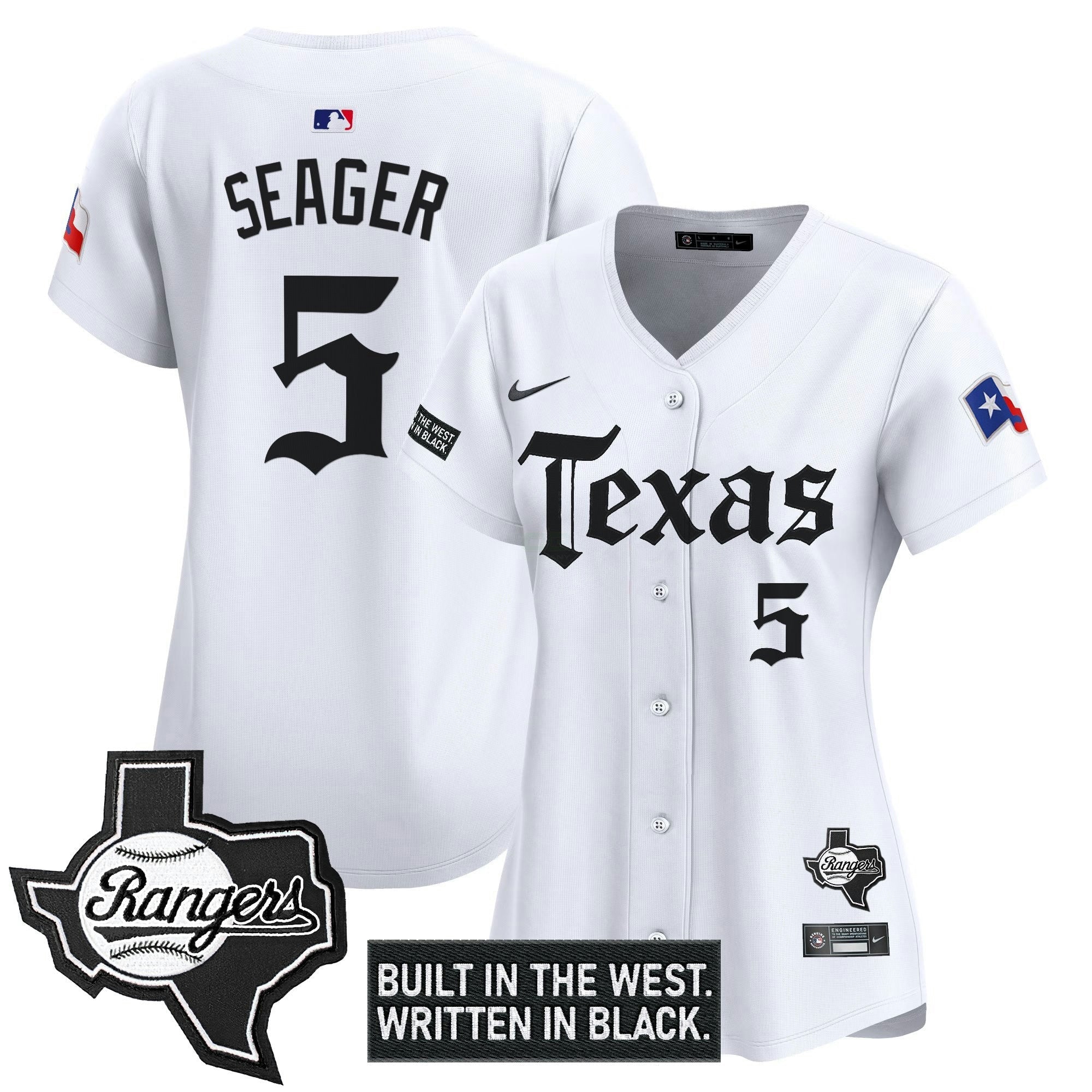 Camisa MLB Women’s Texas ‘Gothic Frontier Edition’ Vapor Premier Limited Jersey