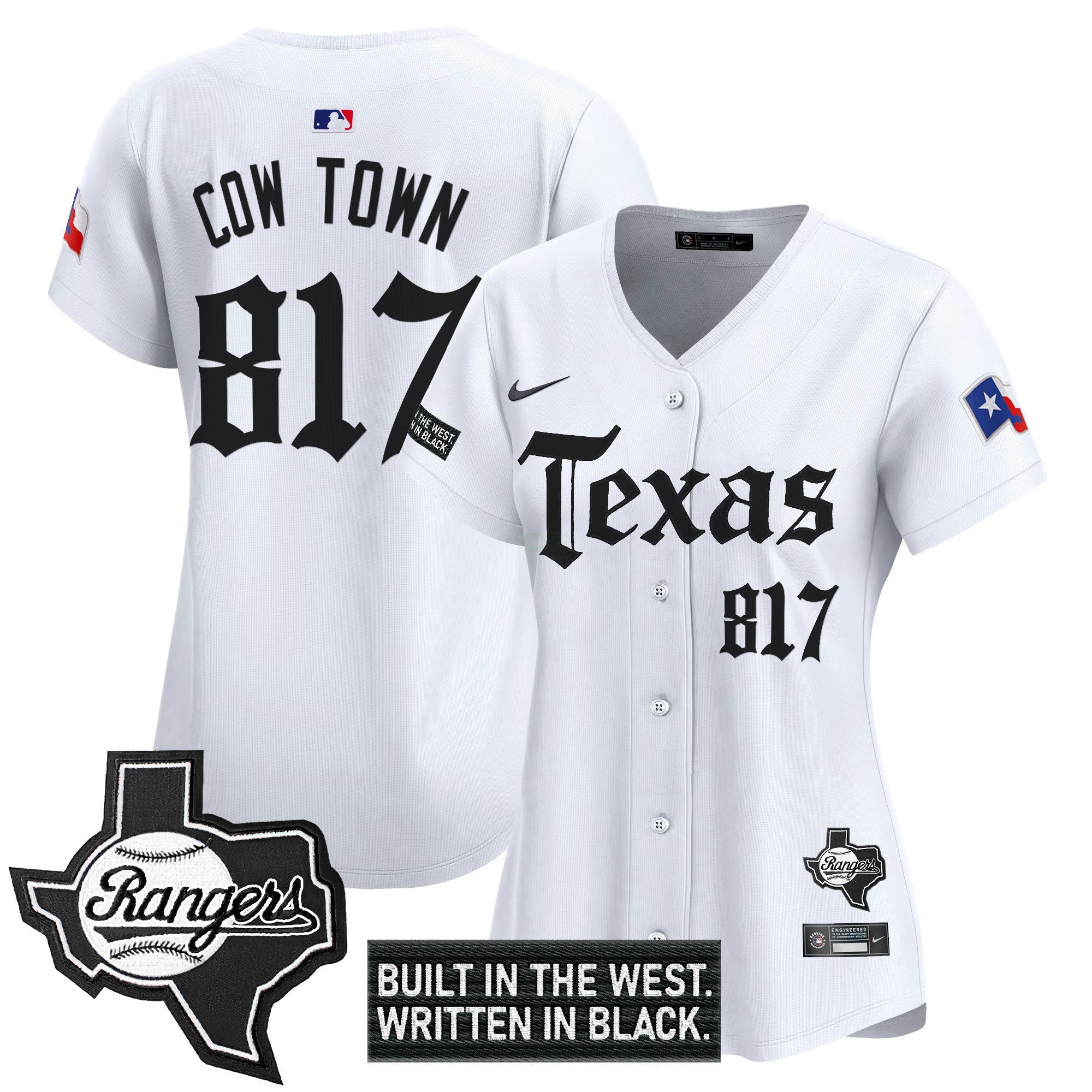 Camisa MLB Women’s Texas ‘Gothic Frontier Edition’ Vapor Premier Limited Jersey