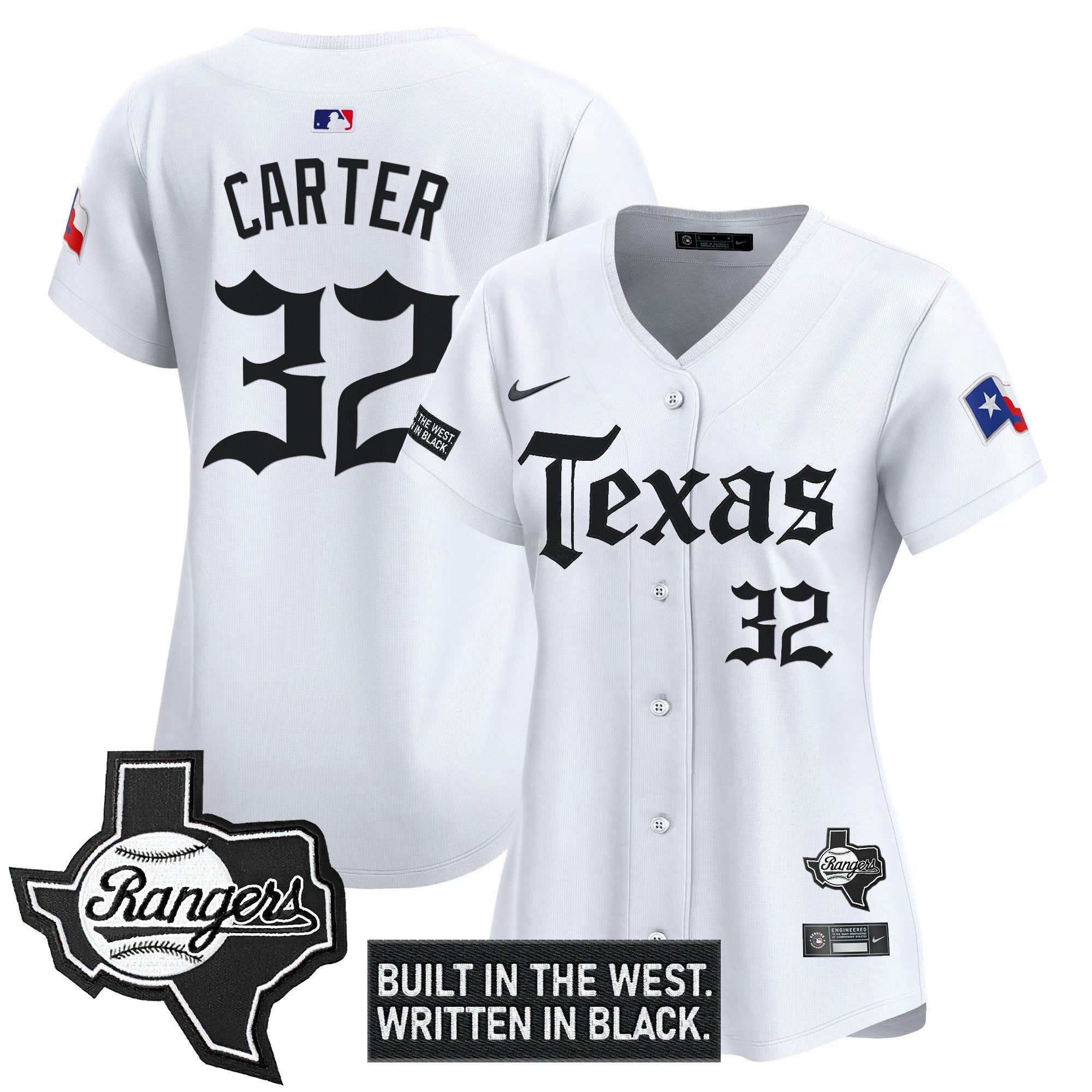 Camisa MLB Women’s Texas ‘Gothic Frontier Edition’ Vapor Premier Limited Jersey