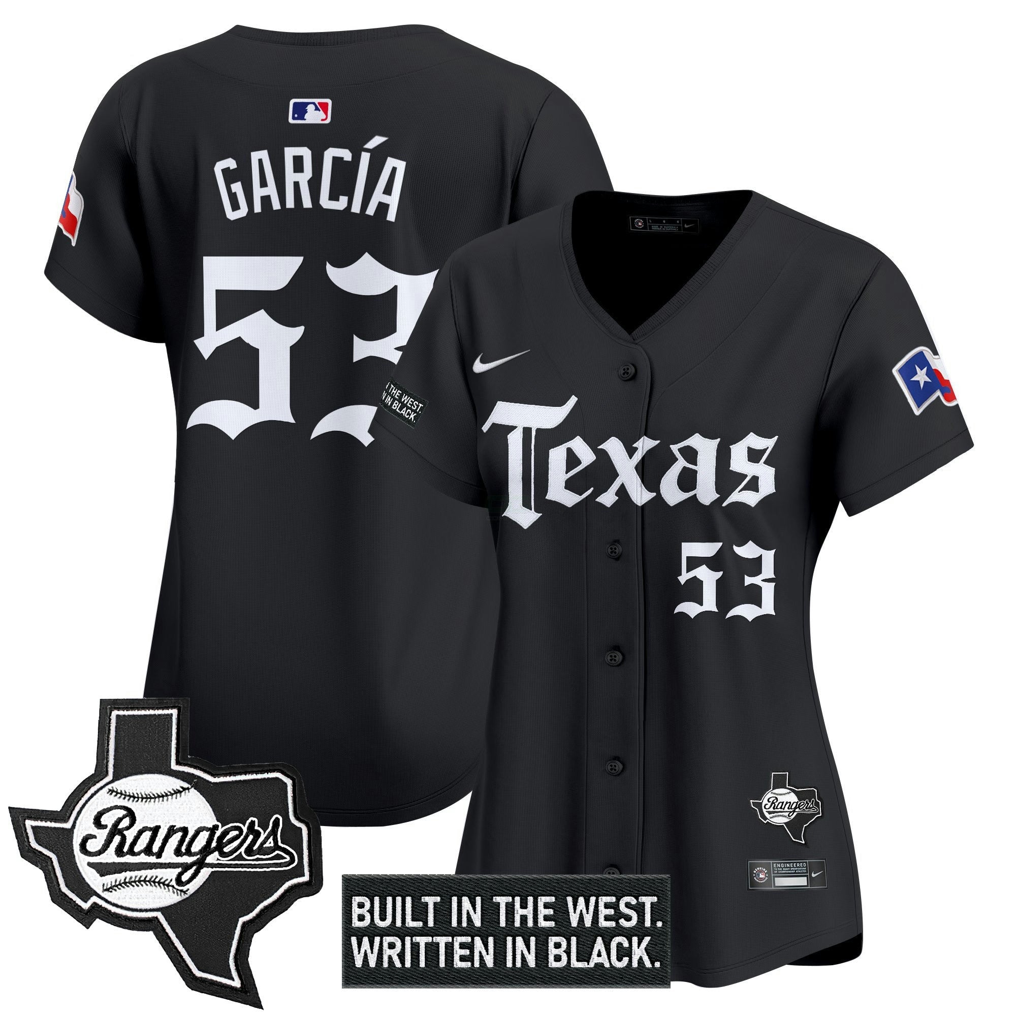 Camisa MLB Women’s Texas ‘Gothic Frontier Edition’ Vapor Premier Limited Jersey