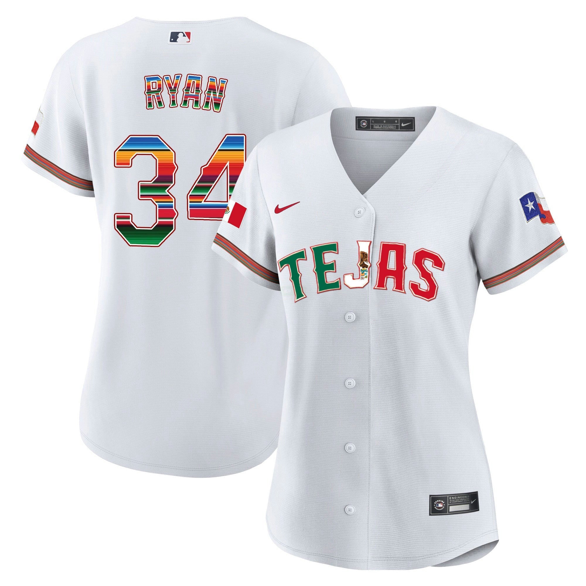 Camisa MLB Women’s Texas Mexico Flag Jersey