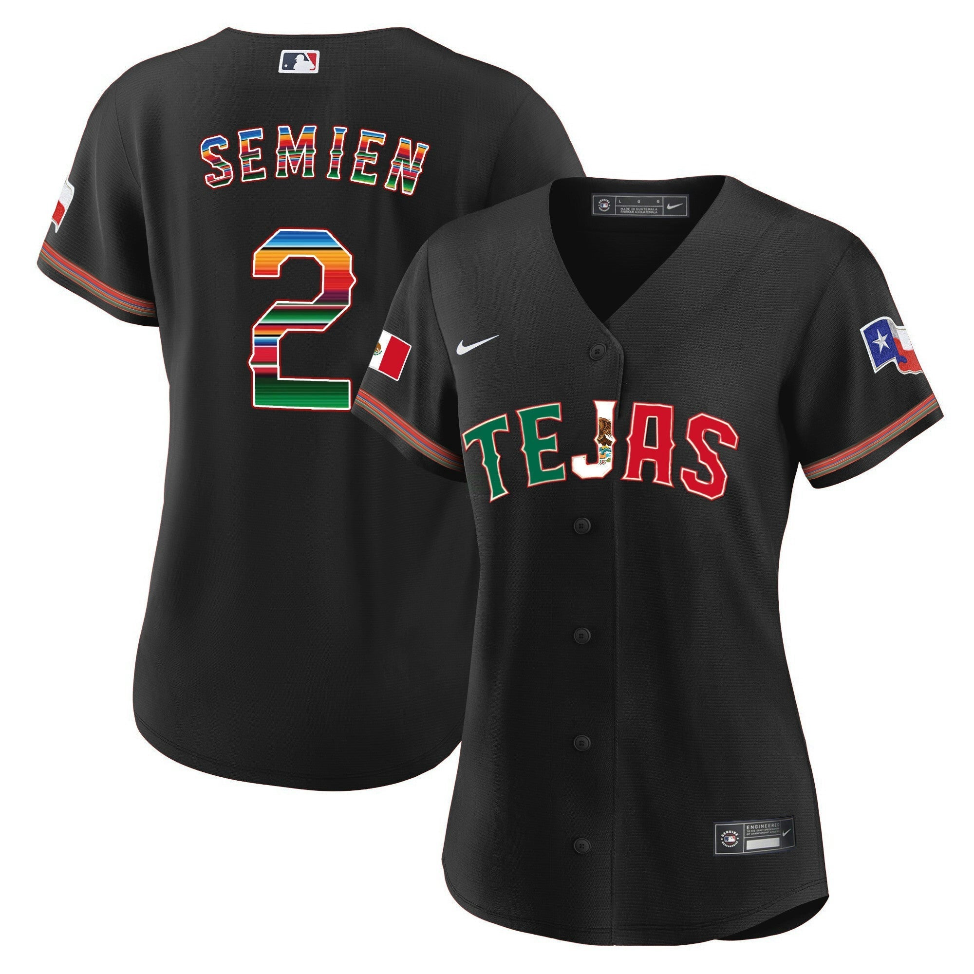 Camisa MLB Women’s Texas Mexico Flag Jersey