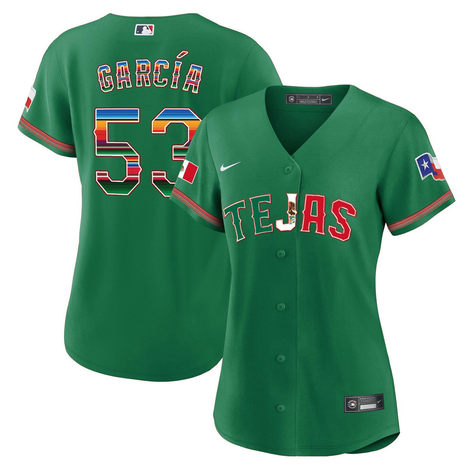Camisa MLB Women’s Texas Mexico Flag Jersey