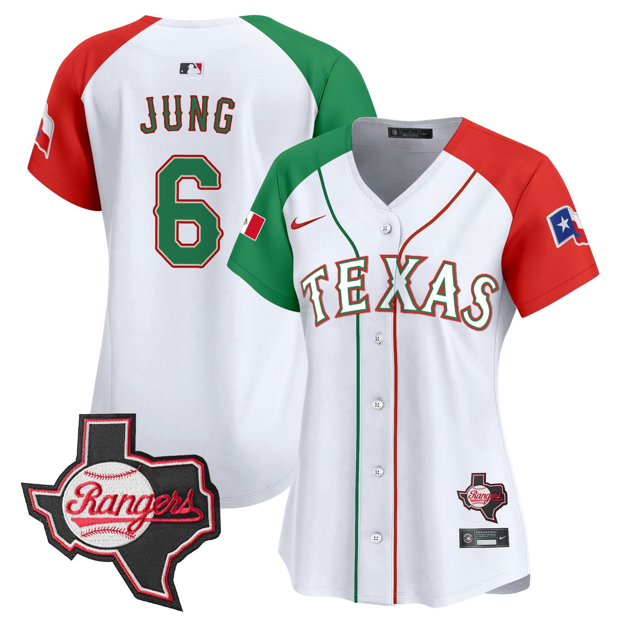 Camisa MLB Women’s Texas Mexico Texas Patch Vapor Premier Limited Jersey