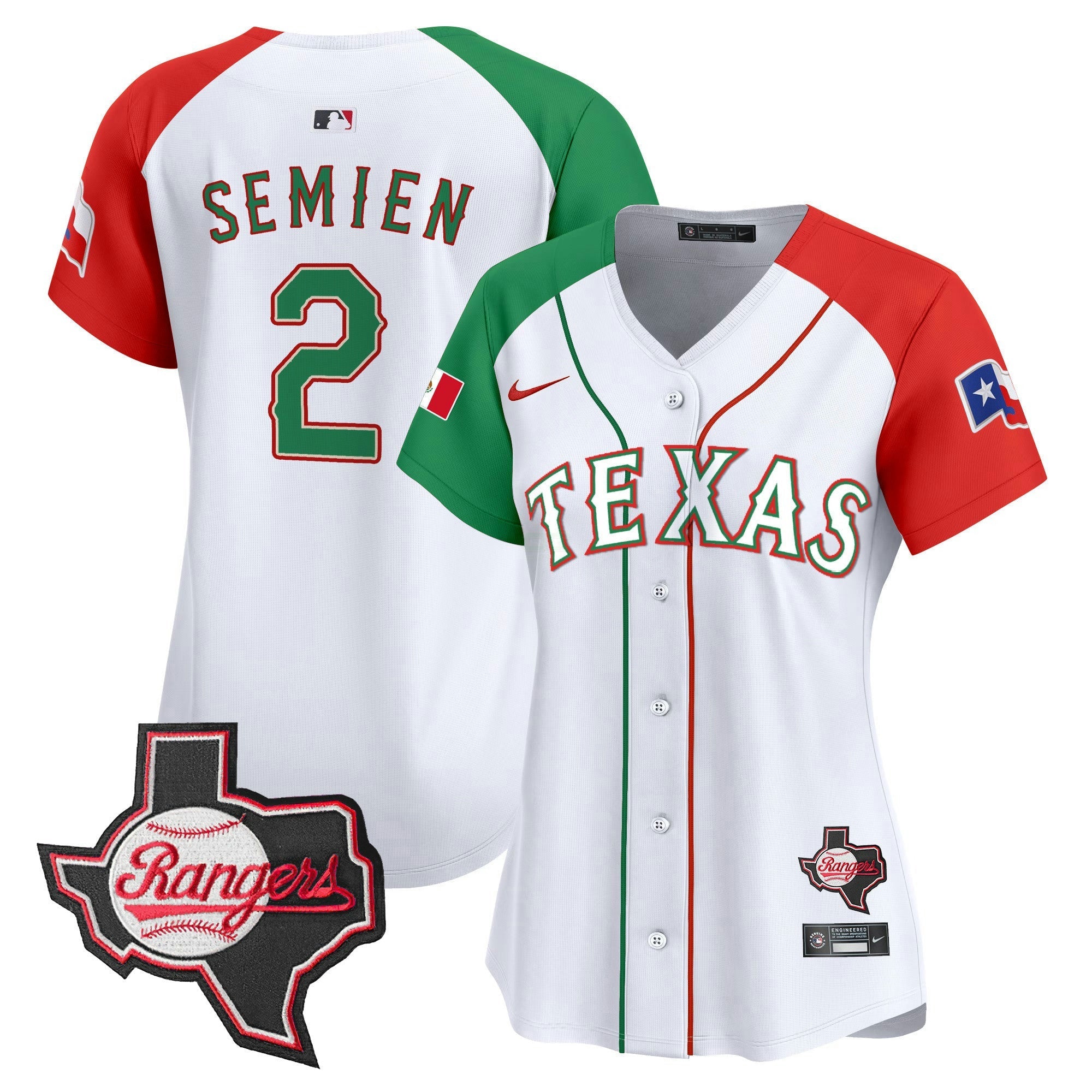 Camisa MLB Women’s Texas Mexico Texas Patch Vapor Premier Limited Jersey