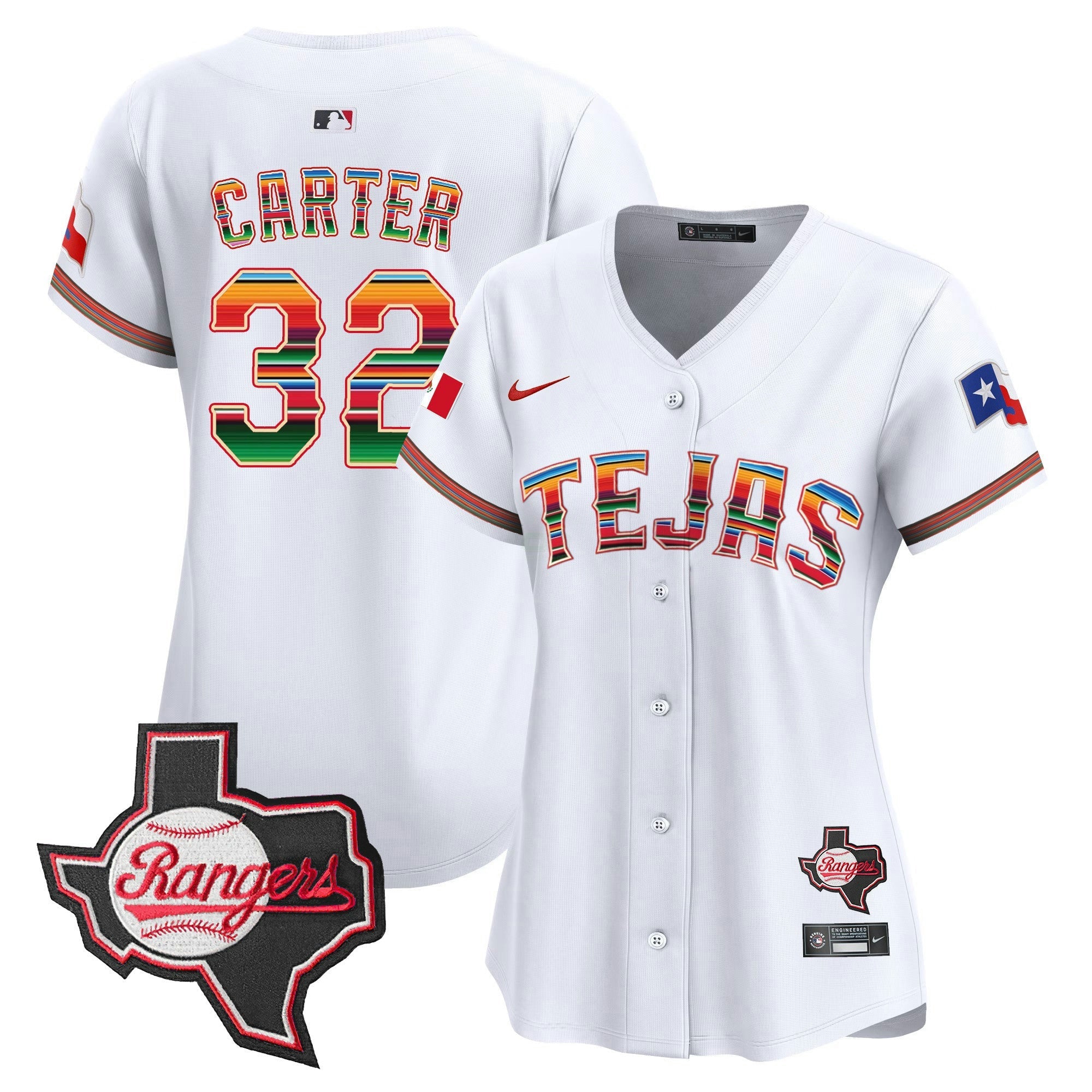 Camisa MLB Women’s Texas Mexico Texas Patch Vapor Premier Limited Jersey
