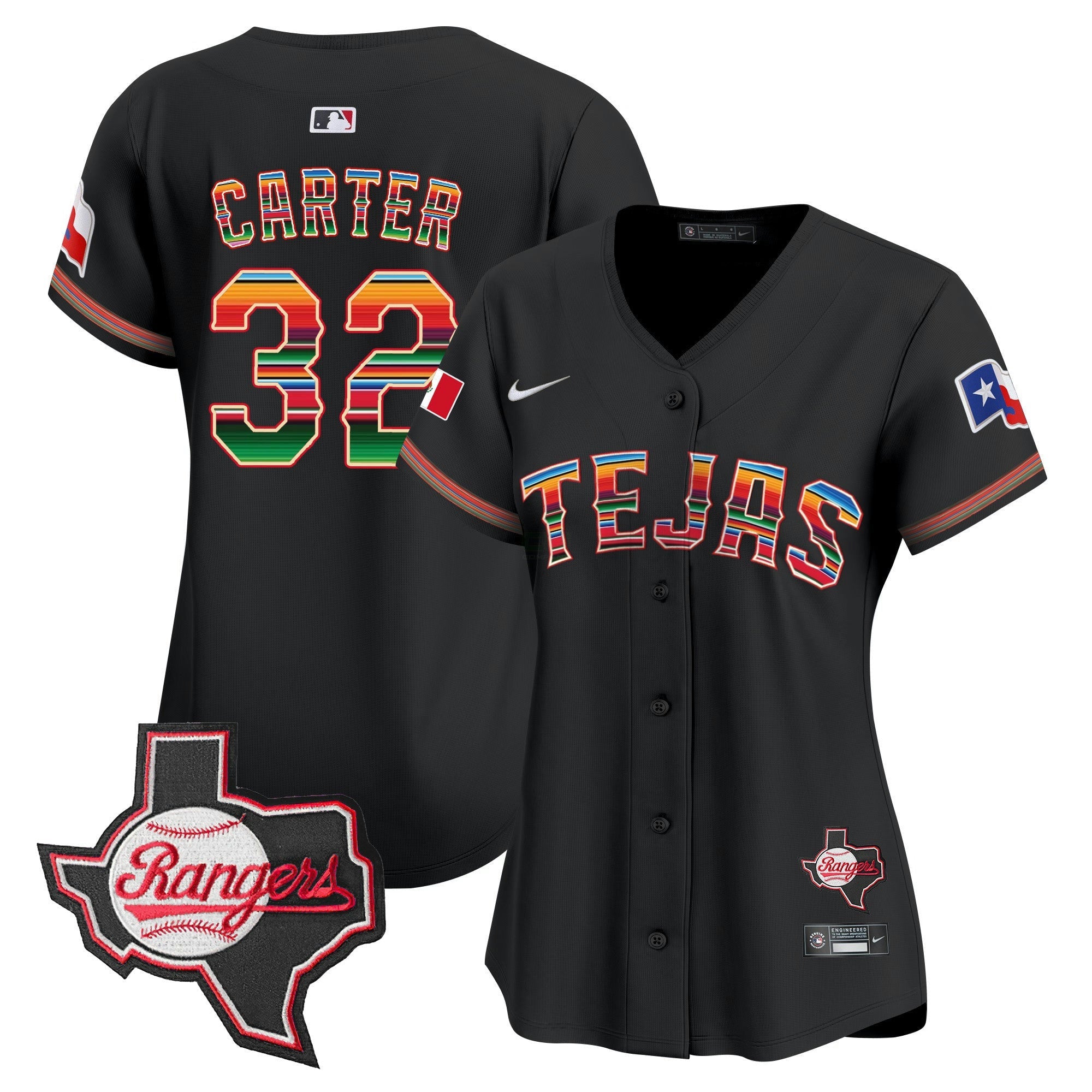 Camisa MLB Women’s Texas Mexico Texas Patch Vapor Premier Limited Jersey