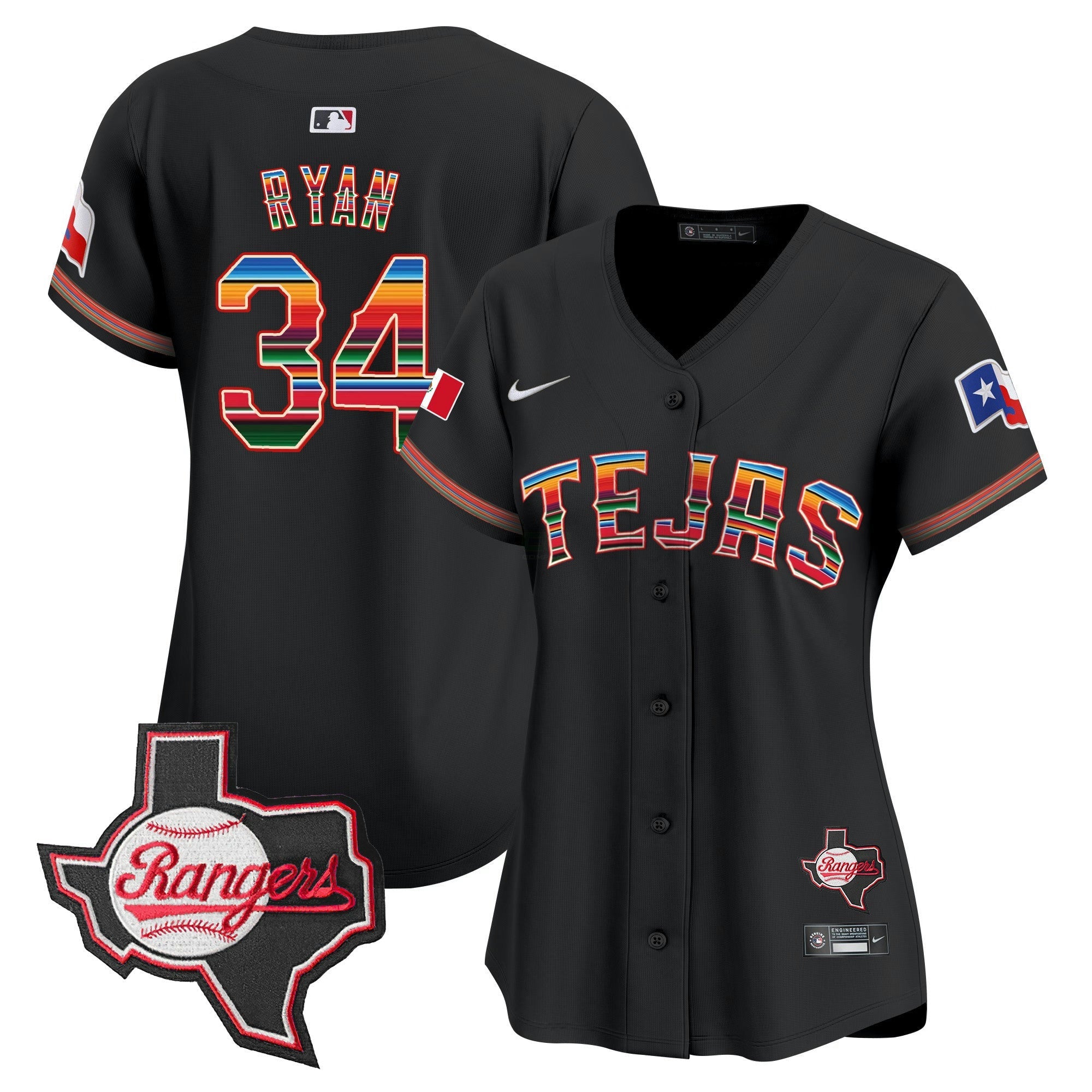 Camisa MLB Women’s Texas Mexico Texas Patch Vapor Premier Limited Jersey