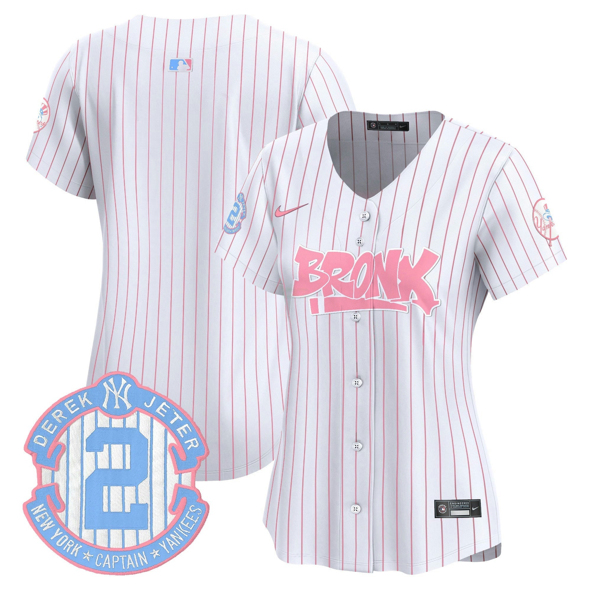 Camisa MLB Women’s The Bronx Graffiti Bubblegum Pink Vapor Premier Limited Jersey