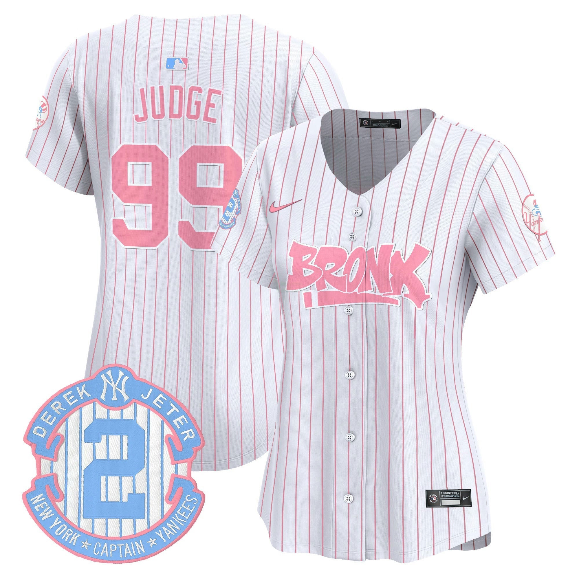 Camisa MLB Women’s The Bronx Graffiti Bubblegum Pink Vapor Premier Limited Jersey