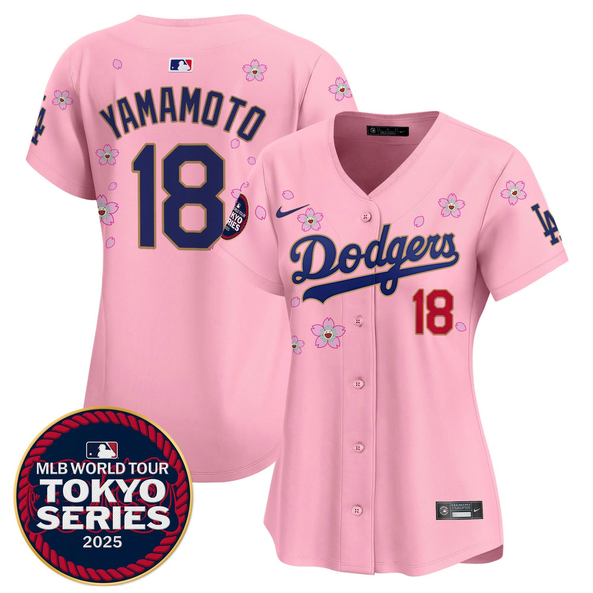 Camisa MLB Women’s Tokyo Series 2025 Dourada Trim Vapor Premier Limited Jersey – Stitched