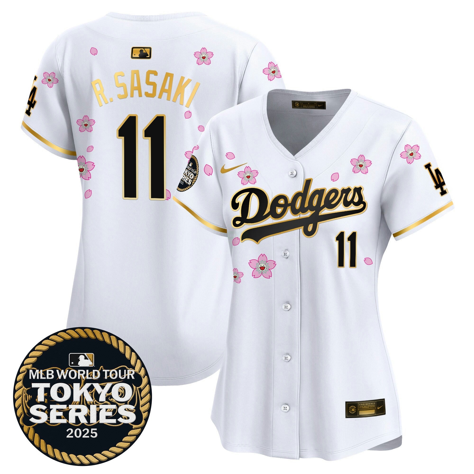 Camisa MLB Women’s Tokyo Series 2025 Dourada Trim Vapor Premier Limited Jersey V2 – Stitched