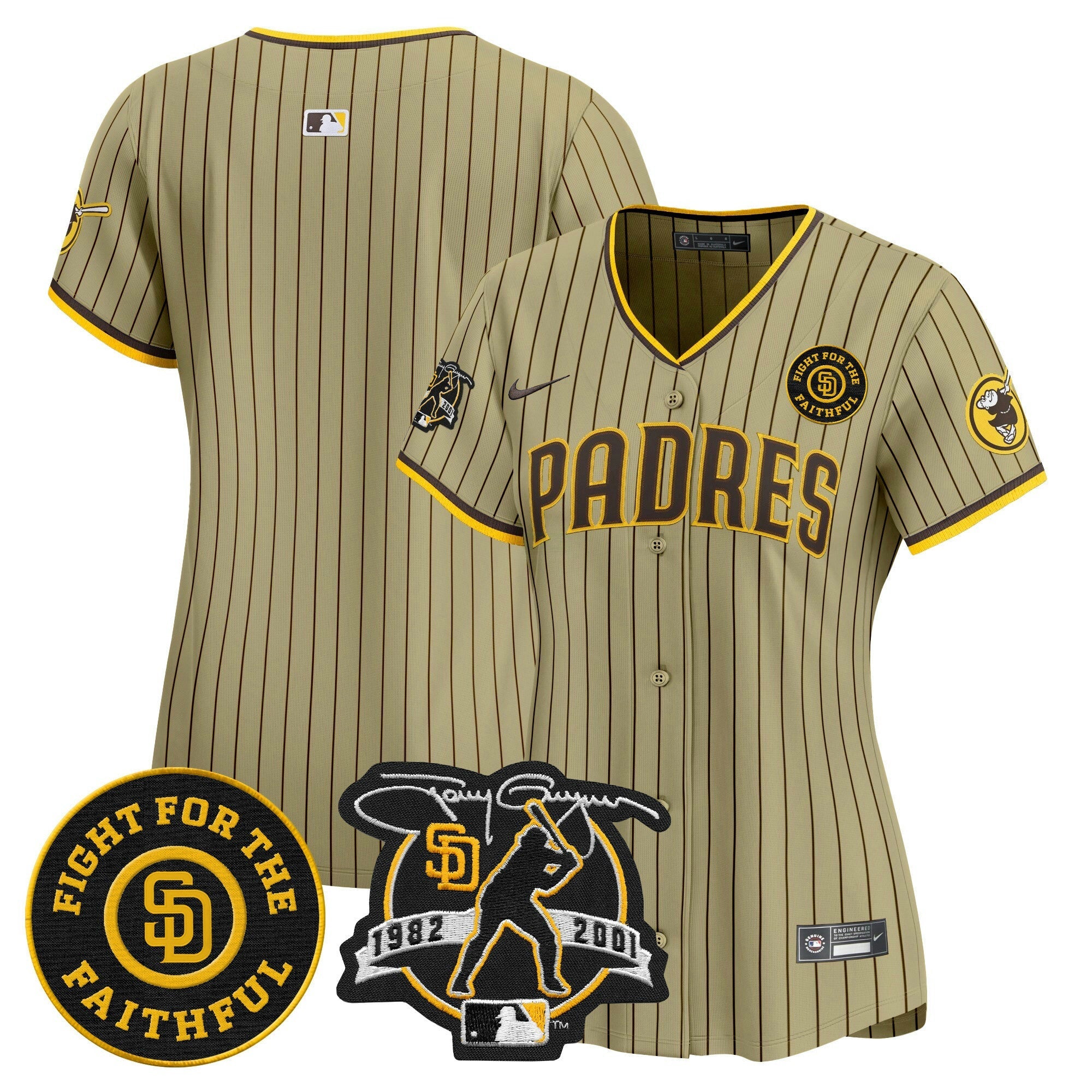 Camisa MLB Women’s Tony Gwynn & Faithful Patch Vapor Premier Limited Jersey