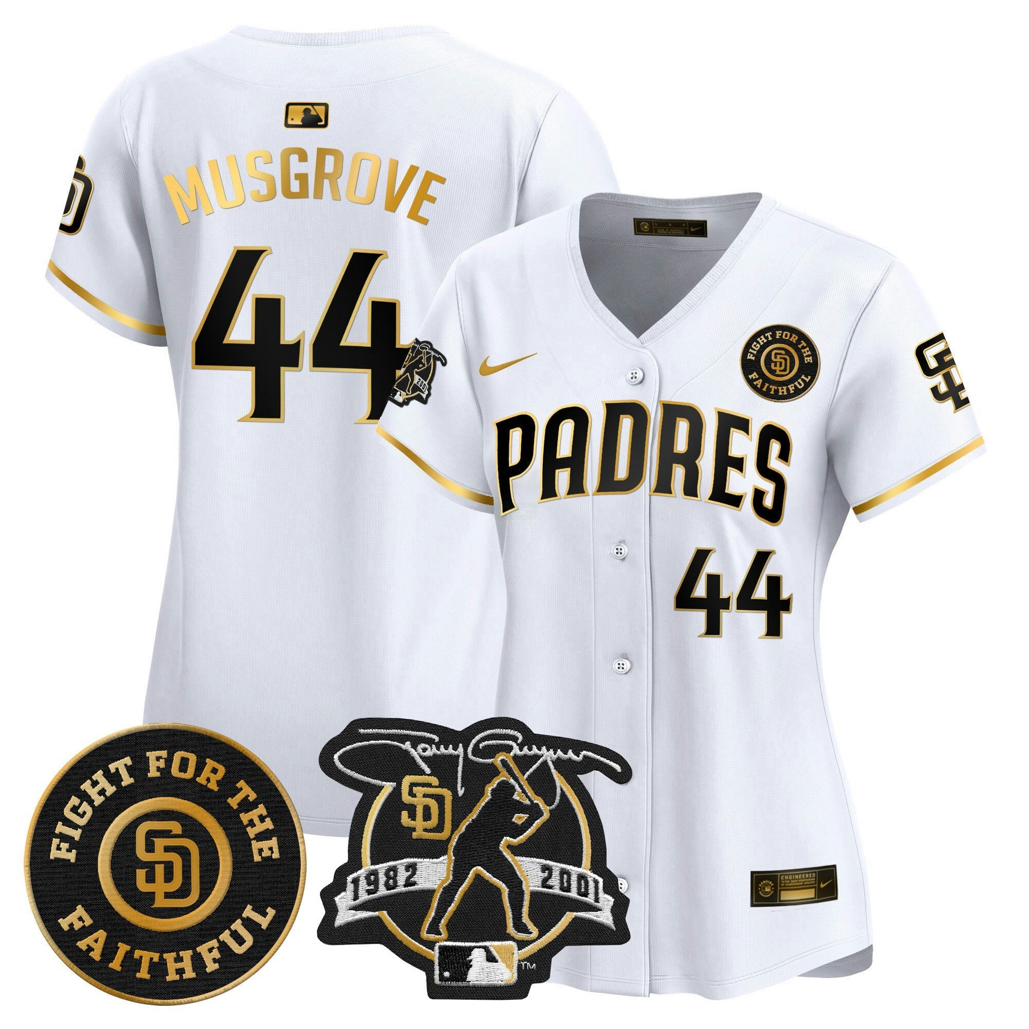Camisa MLB Women’s Tony Gwynn & Faithful Patch Vapor Premier Limited Jersey