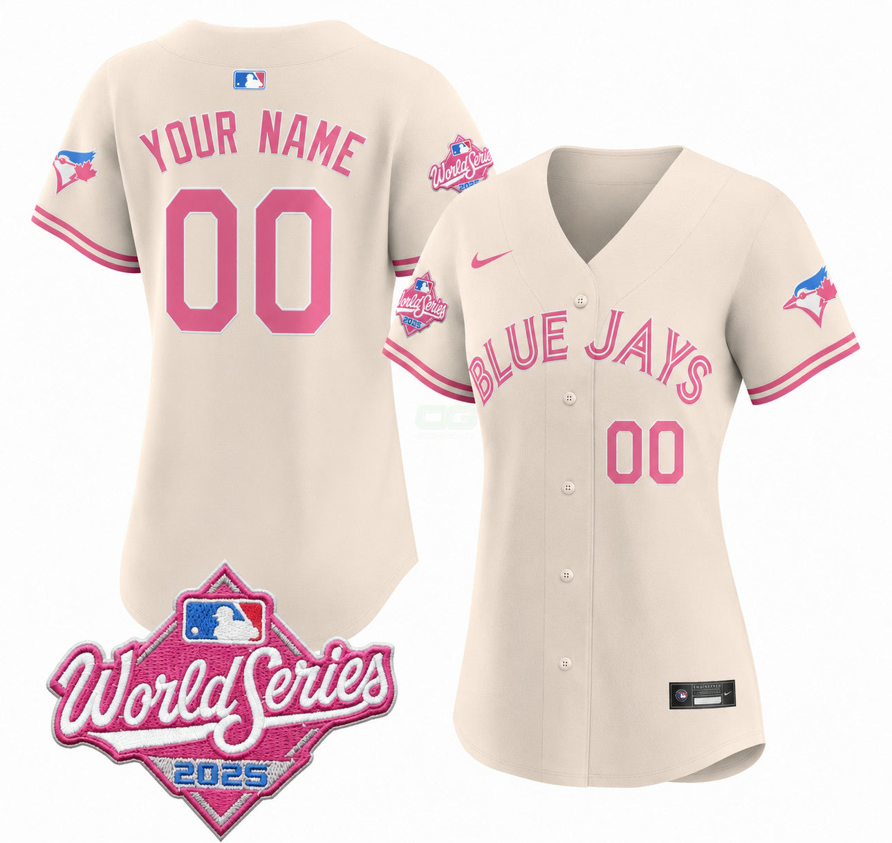 Camisa MLB Women’s Toronto Bubble Gum 2025 World Series Vapor Premier Limited Jersey