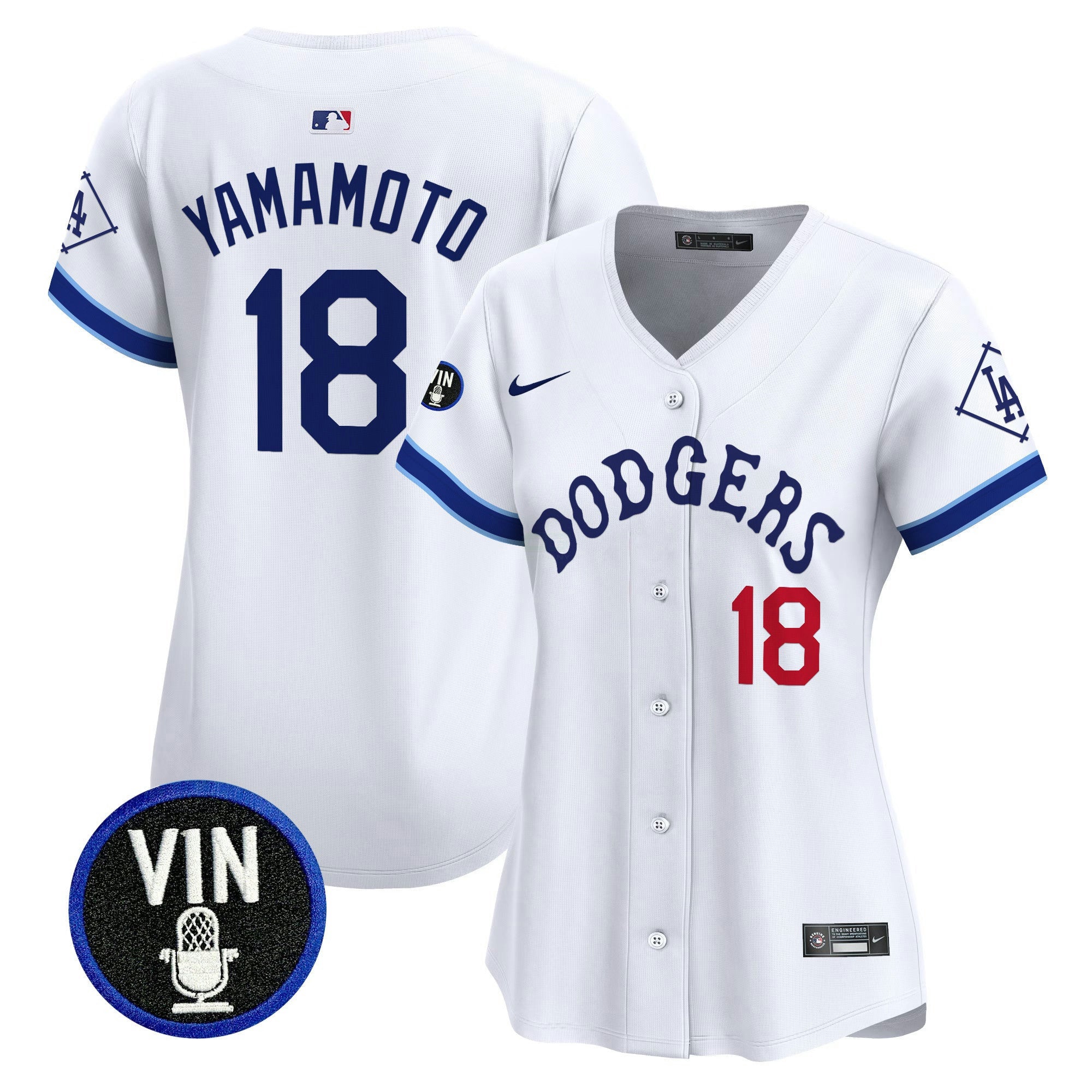 Camisa MLB Women’s Tribute Vin Scully Patch Vapor Premier Limited Jersey