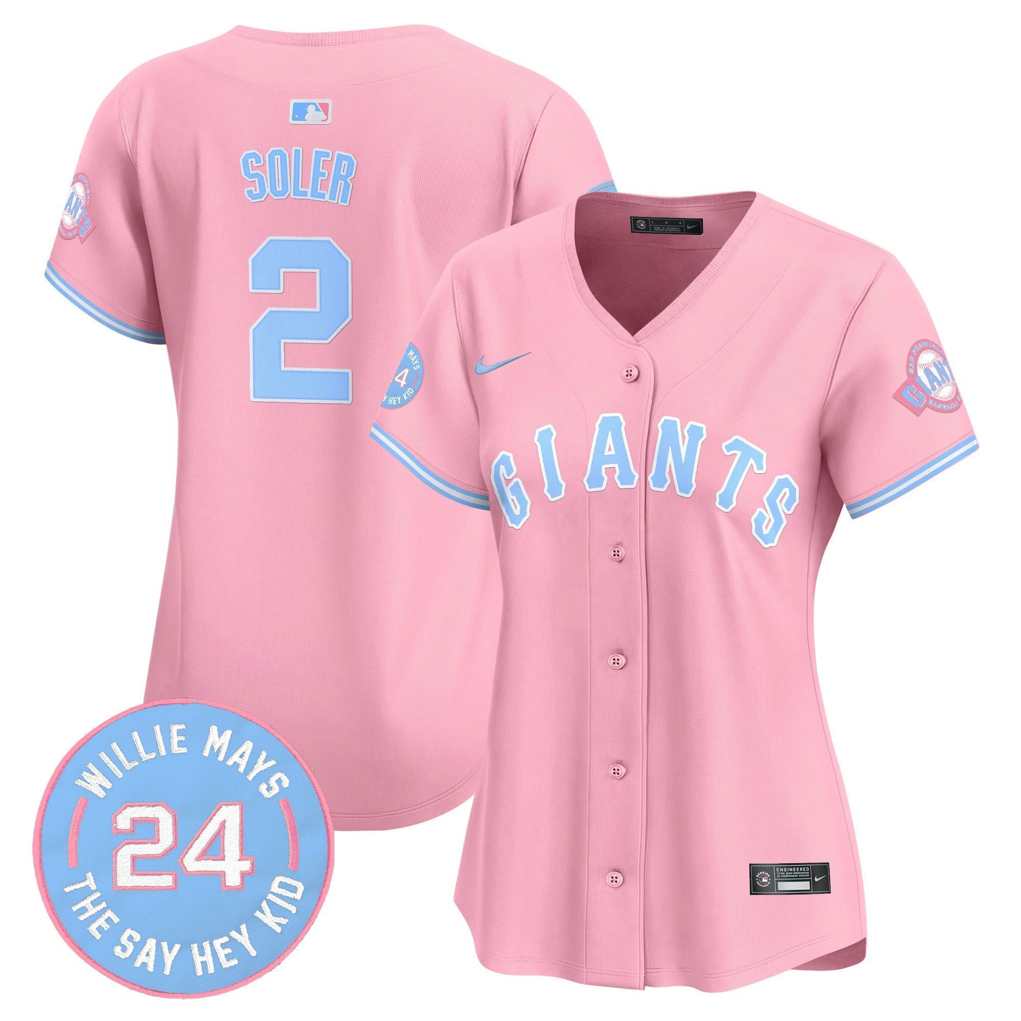Camisa MLB Women’s Unisex San Francisco Bubblegum Pink Vapor Premier Limited Jersey