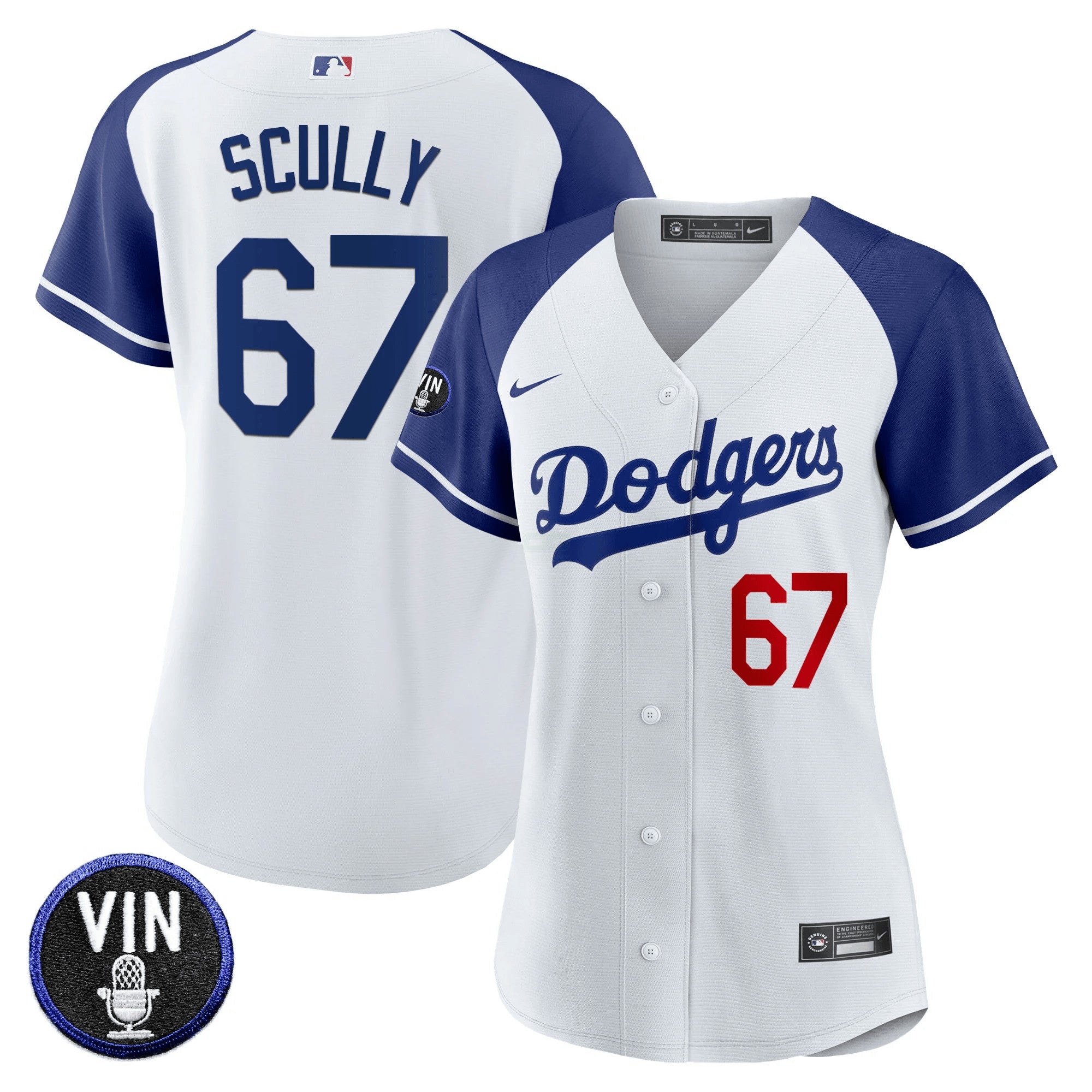 Camisa MLB Women’s Vin Scully Patch Jersey