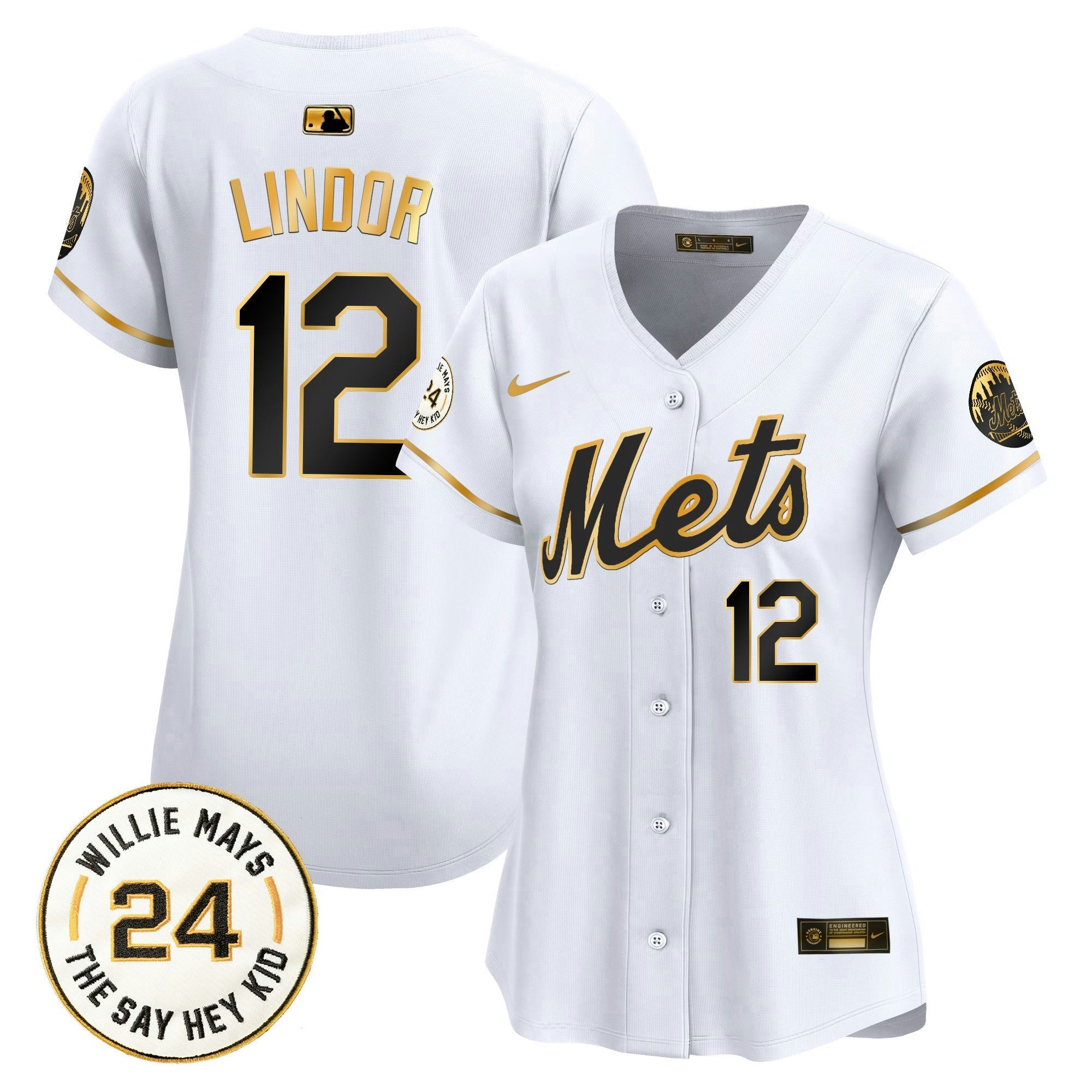Camisa MLB Women’s Willie Mays Patch Vapor Premier Limited Jersey