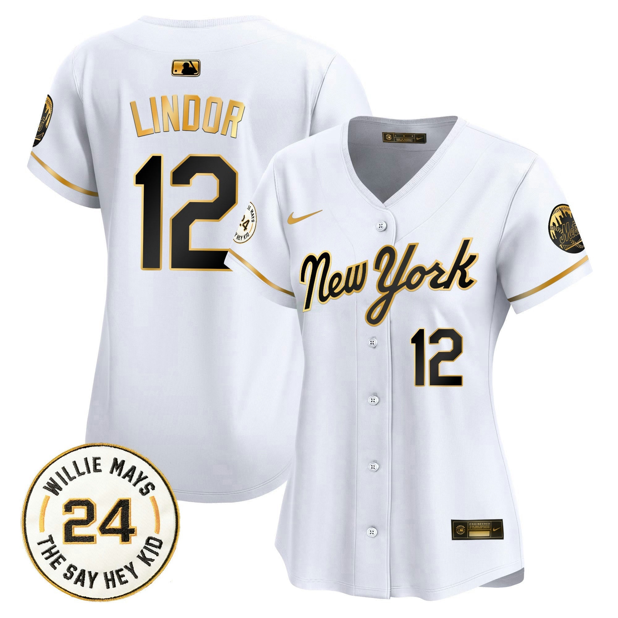 Camisa MLB Women’s Willie Mays Patch Vapor Premier Limited Jersey