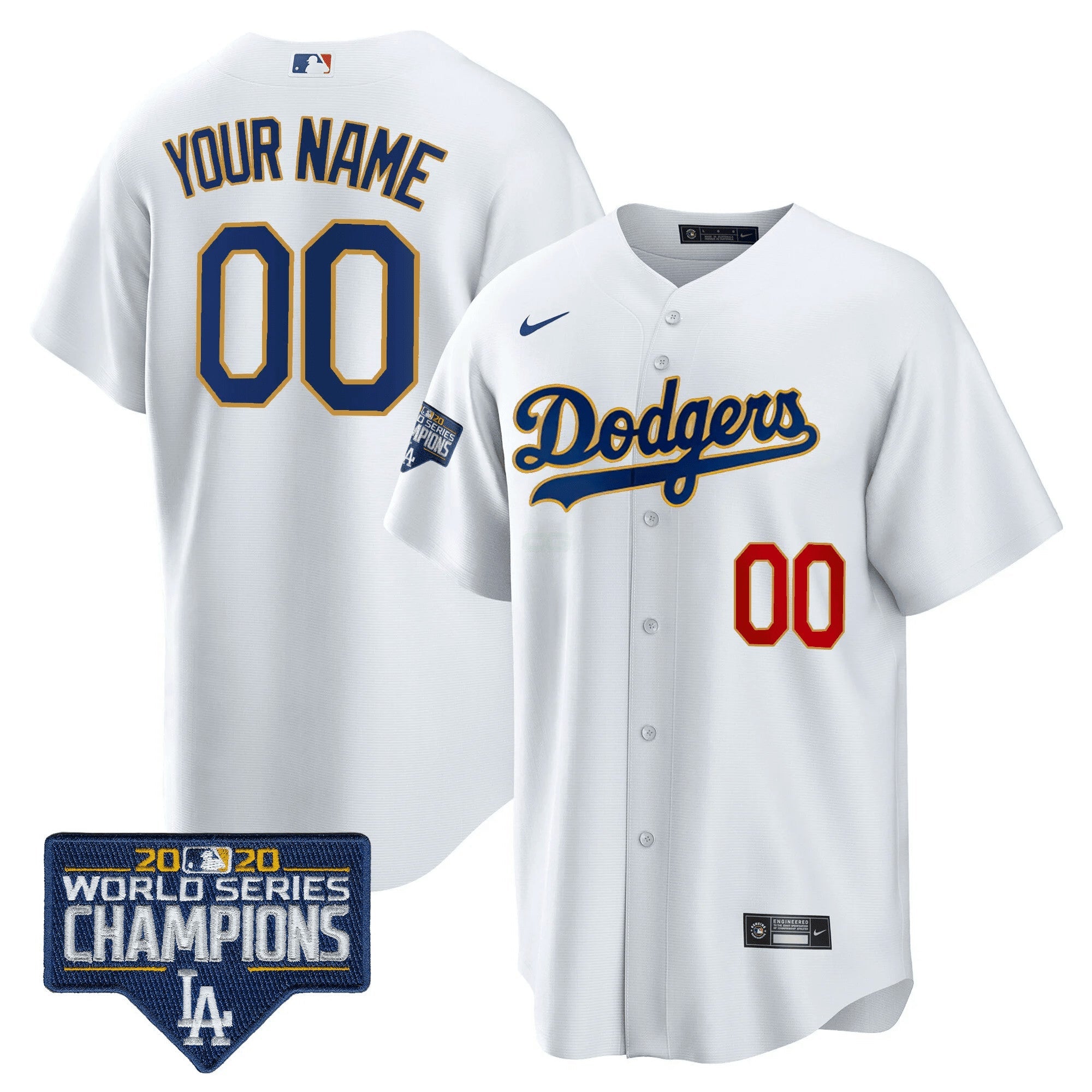 Camisa MLB World Series Champions Patch Cool Base Jersey