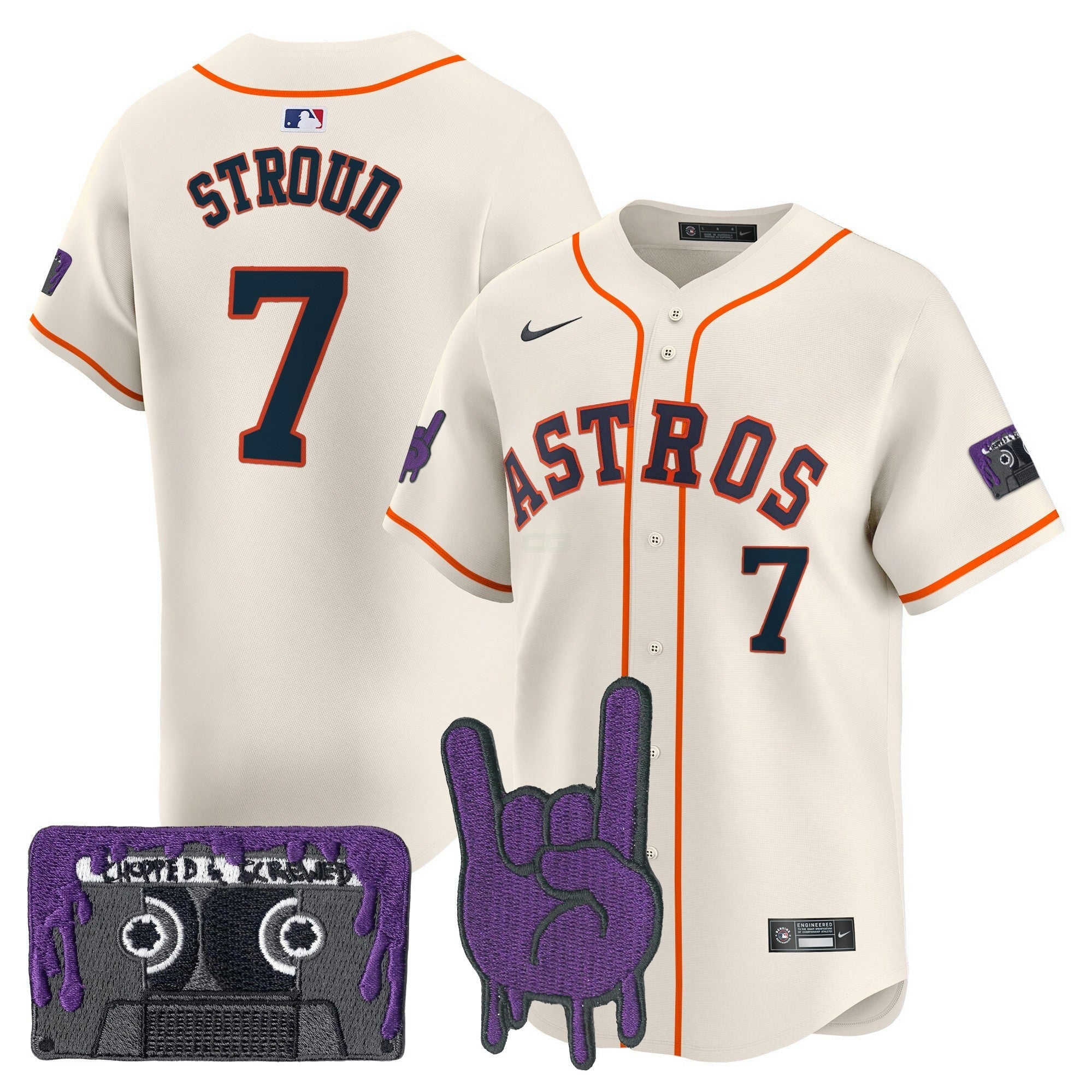 Camisa MLB Youth’s Houston DJ Screw Patch Vapor Premier Limited Jersey