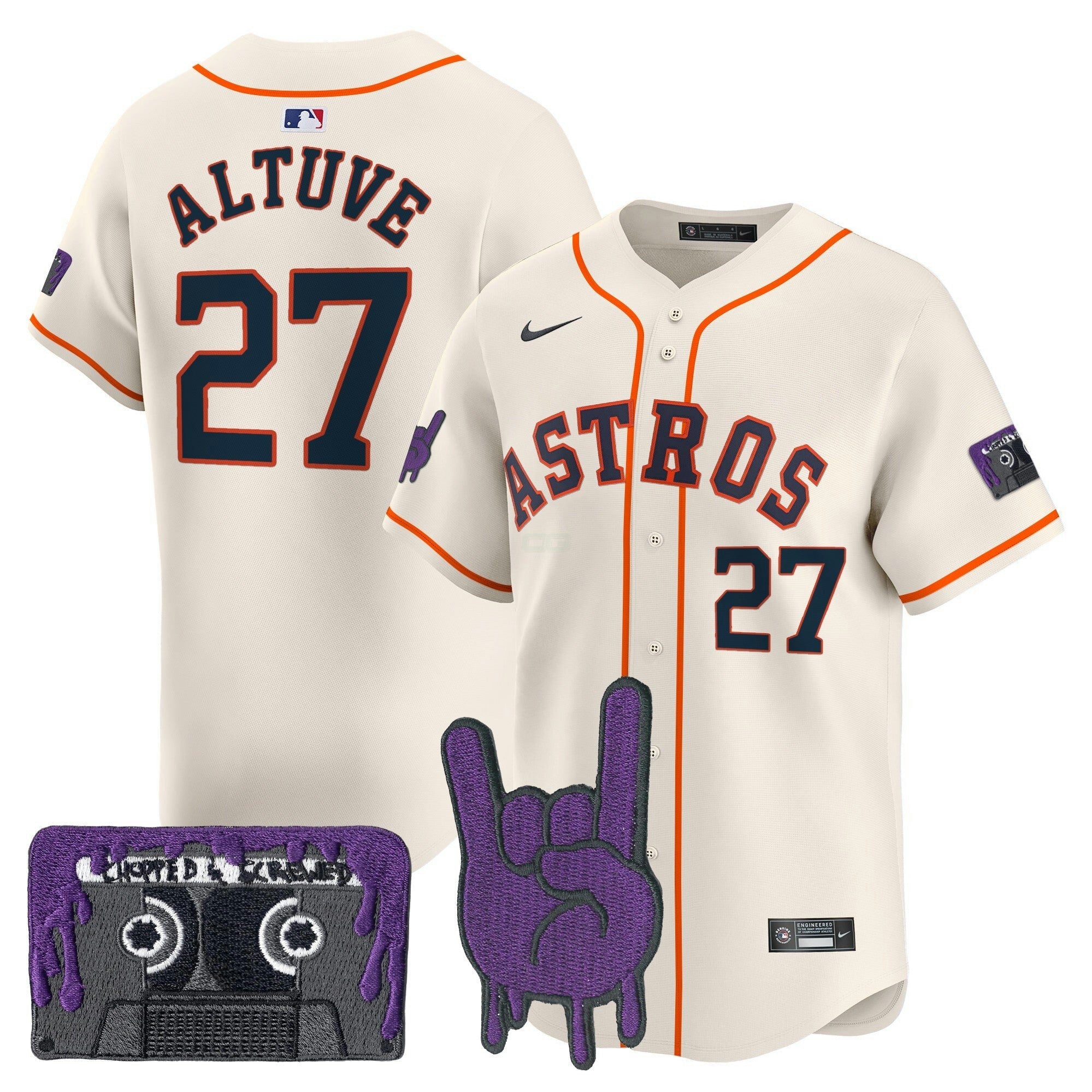Camisa MLB Youth’s Houston DJ Screw Patch Vapor Premier Limited Jersey