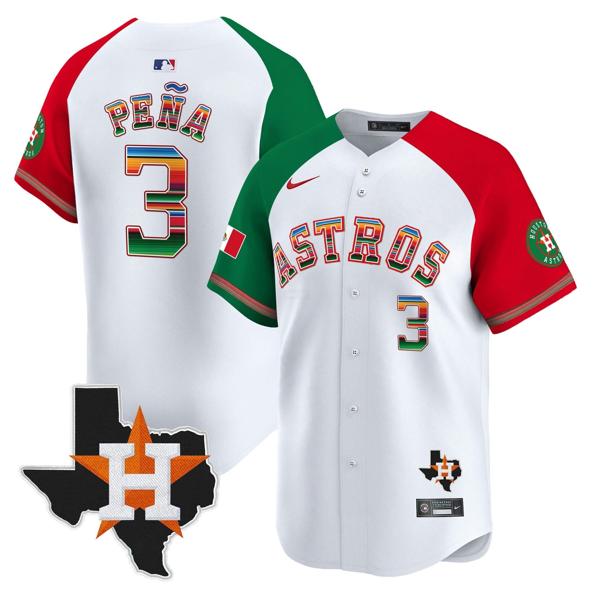Camisa MLB Youth’s Mexico Texas Patch Vapor Premier Limited Jersey