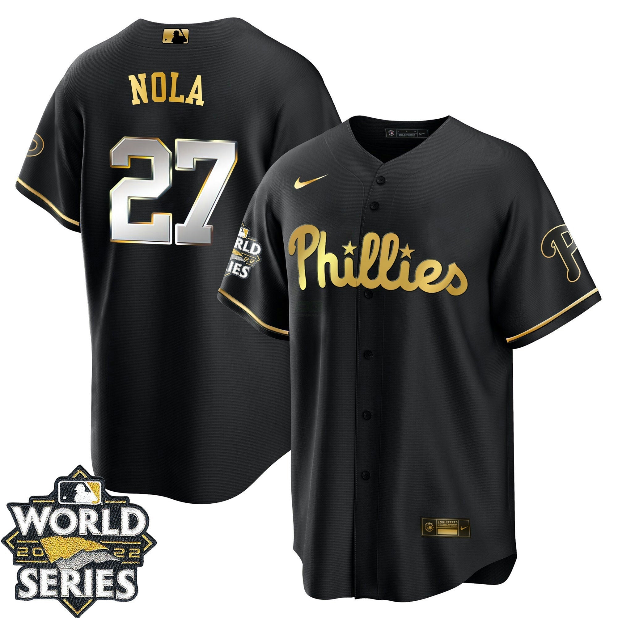Camisa MLB Youth’s Philadelphia Gold 2022 World Series Jersey Limited