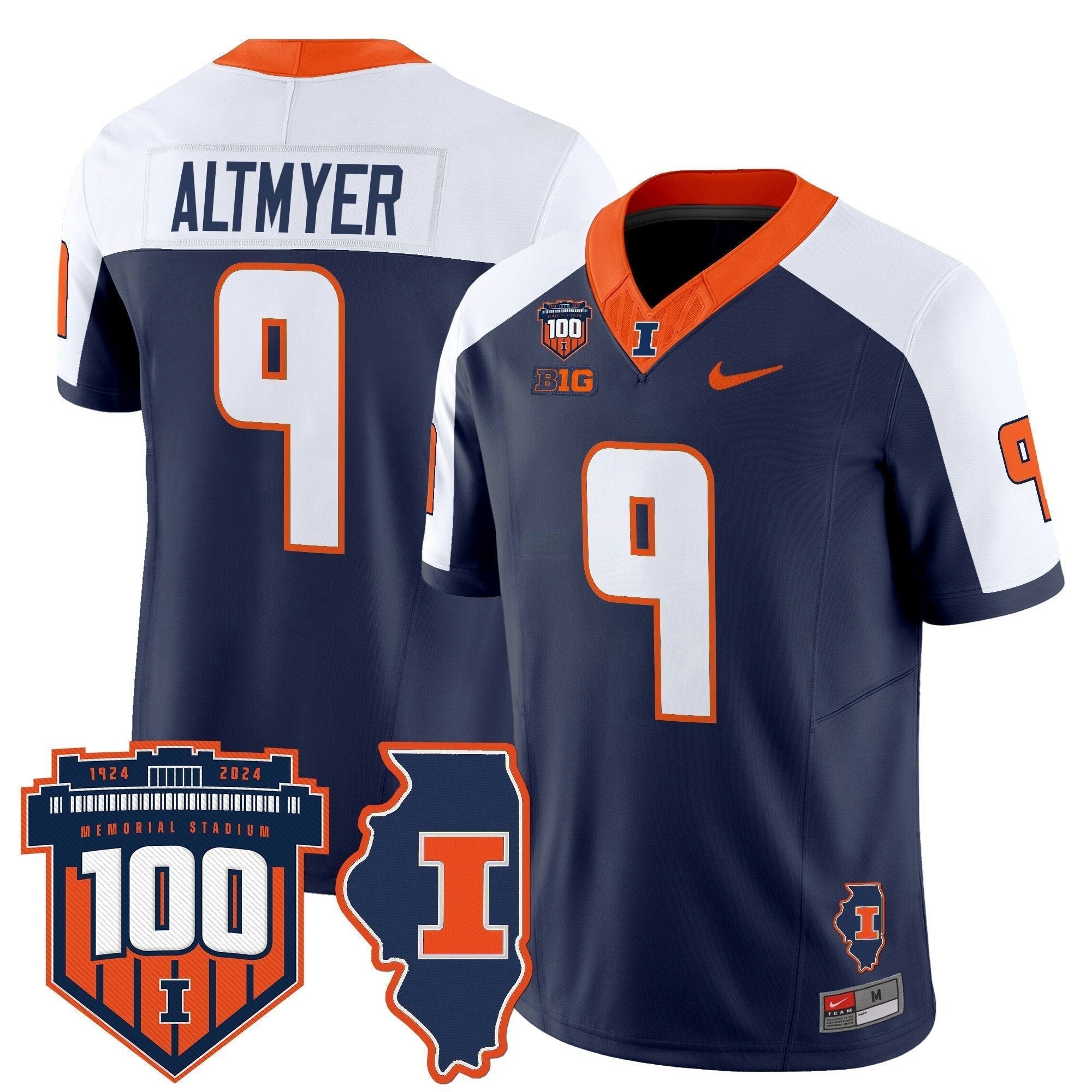 Camisa NCAA 100th Memorial Stadium Patch Vapor Limited Jersey