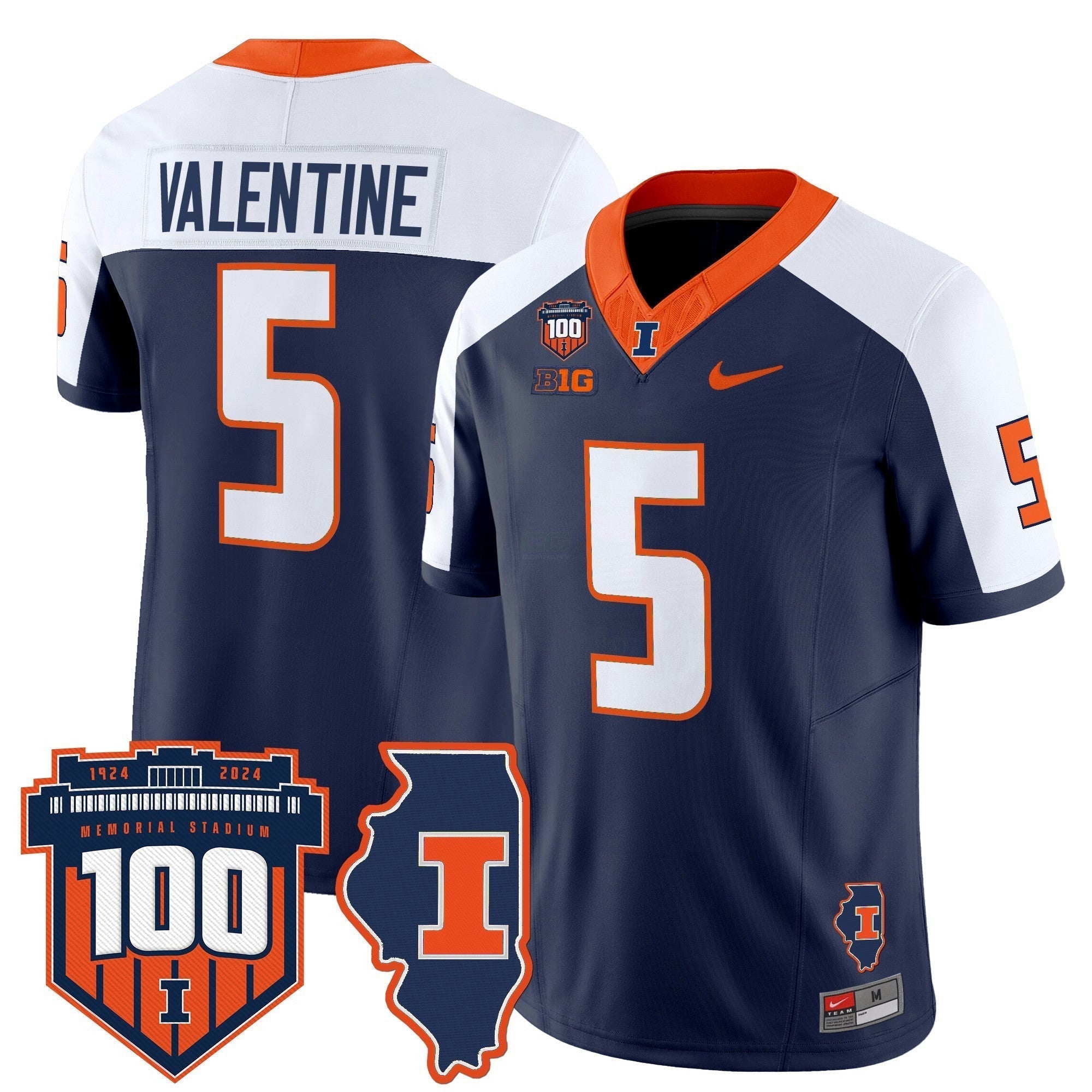 Camisa NCAA 100th Memorial Stadium Patch Vapor Limited Jersey