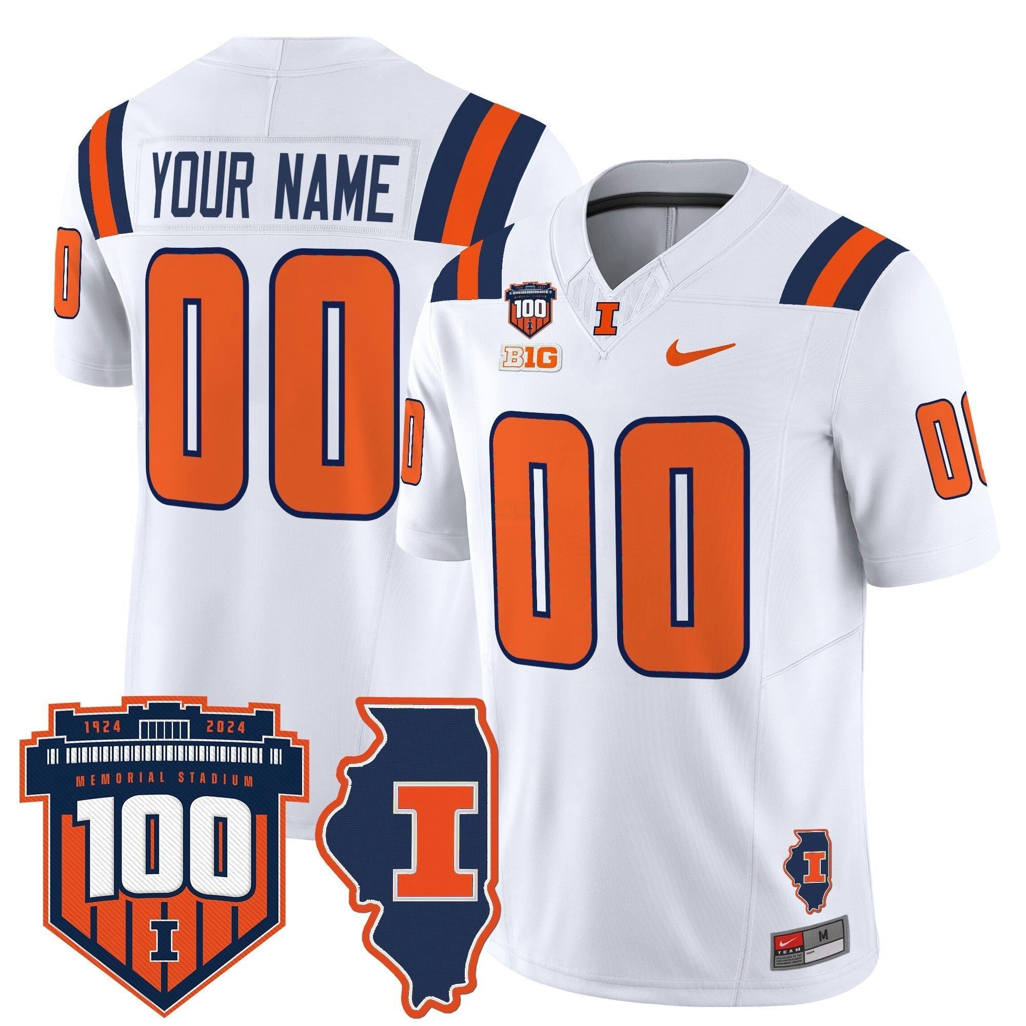 Camisa NCAA 100th Memorial Stadium Patch Vapor Limited Jersey