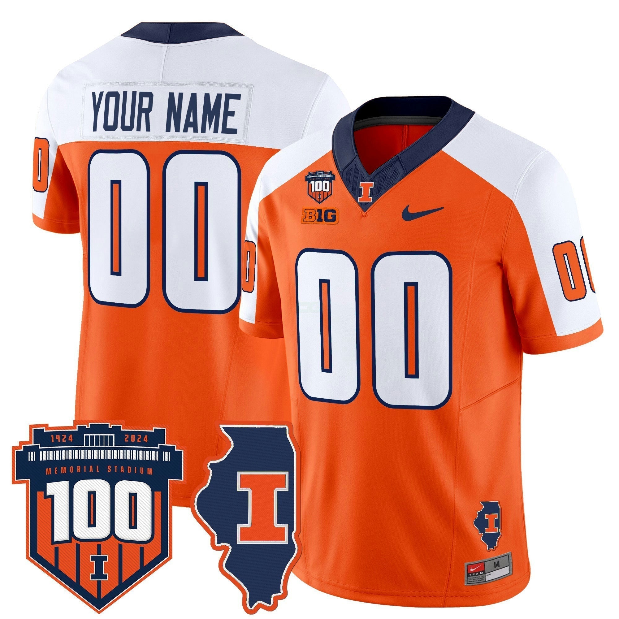 Camisa NCAA 100th Memorial Stadium Patch Vapor Limited Jersey