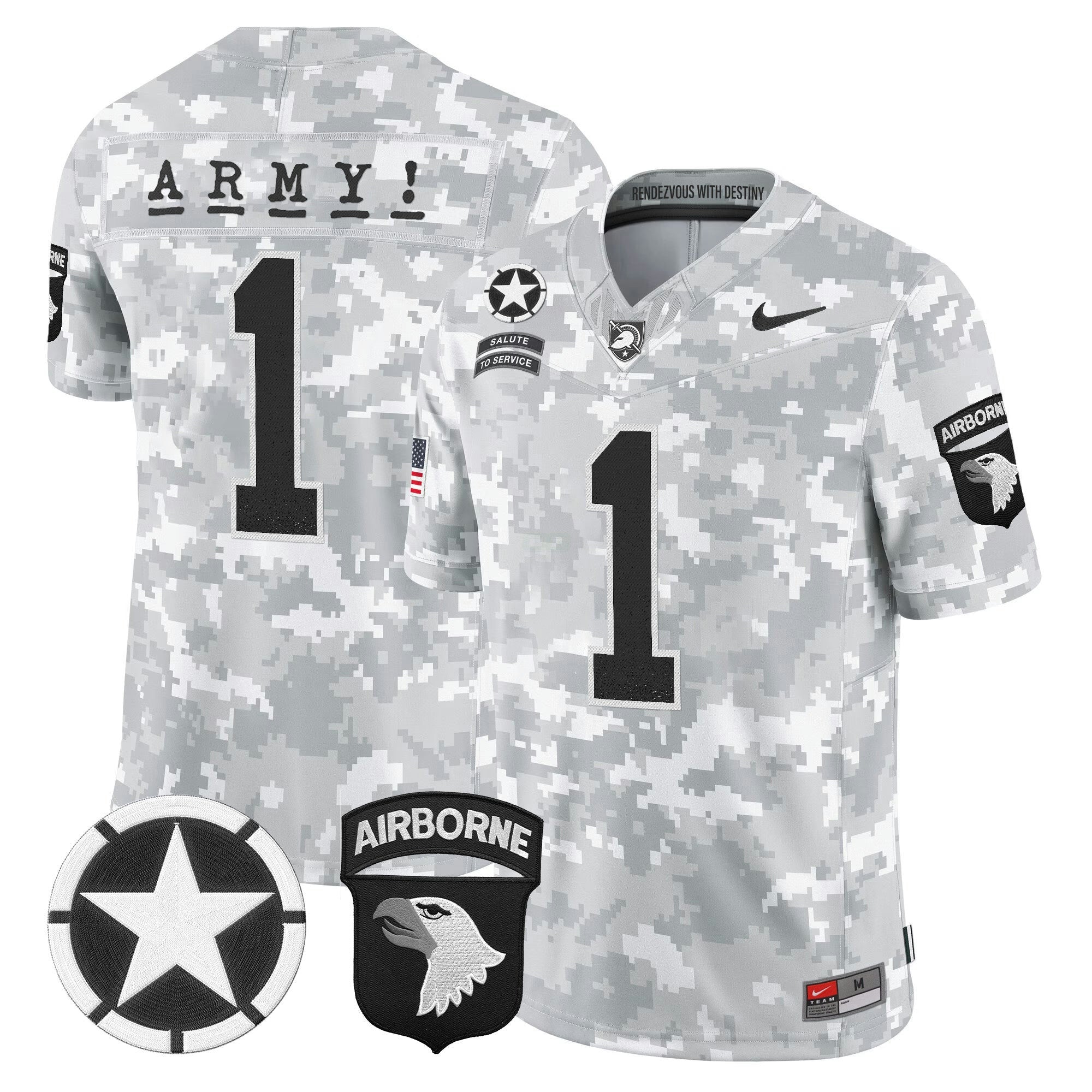 Camisa NCAA 101st Airborne Division Patch 2024 Salute to Service Vapor Limited Jersey