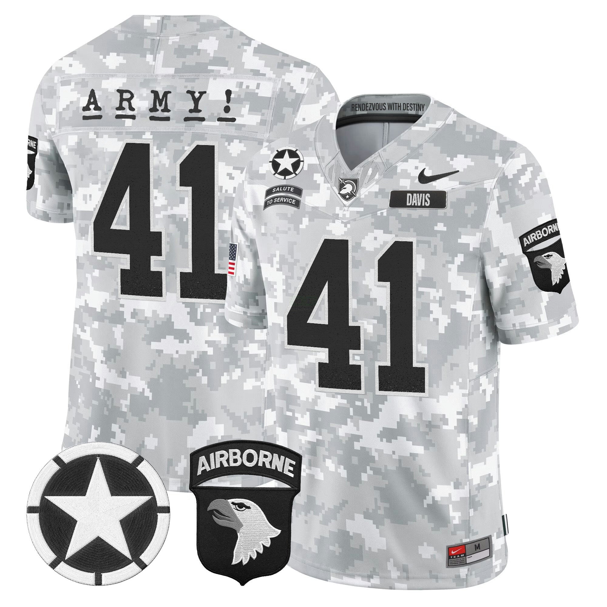Camisa NCAA 101st Airborne Division Patch 2024 Salute to Service Vapor Limited Jersey