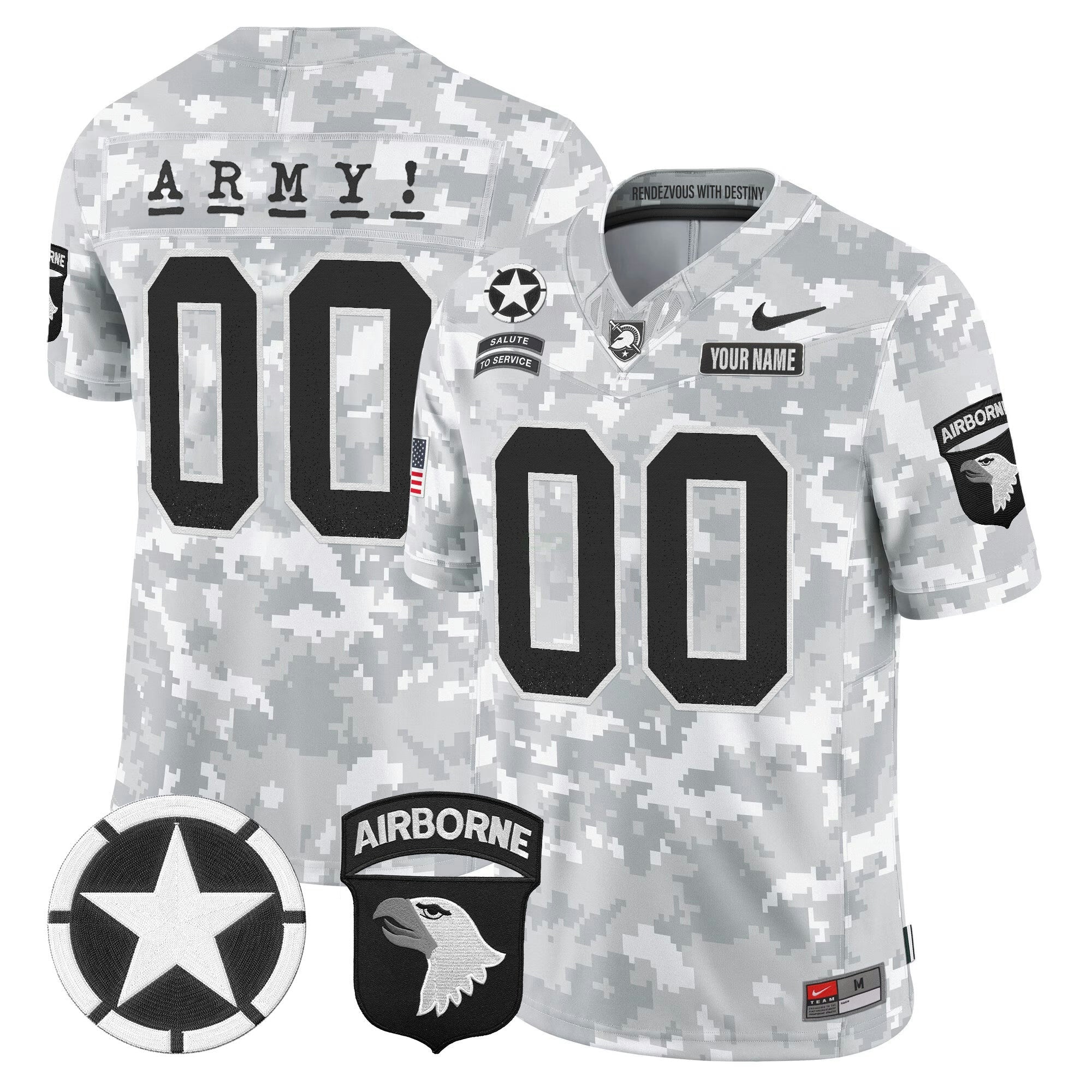Camisa NCAA 101st Airborne Division Patch 2024 Salute to Service Vapor Limited Jersey
