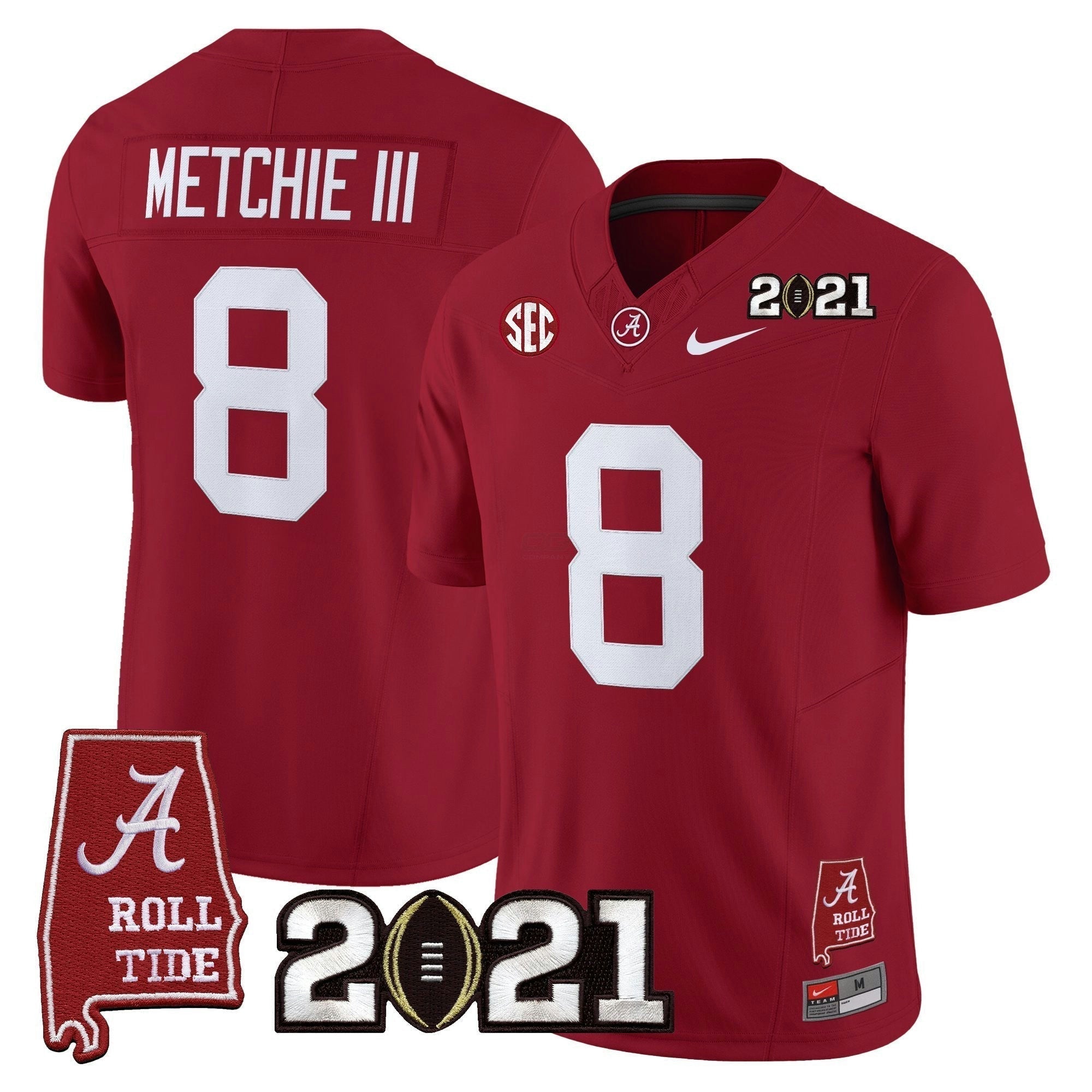 Camisa NCAA '2021 College Football Playoff National Championship' Vapor Limited Jersey - Alabama Map