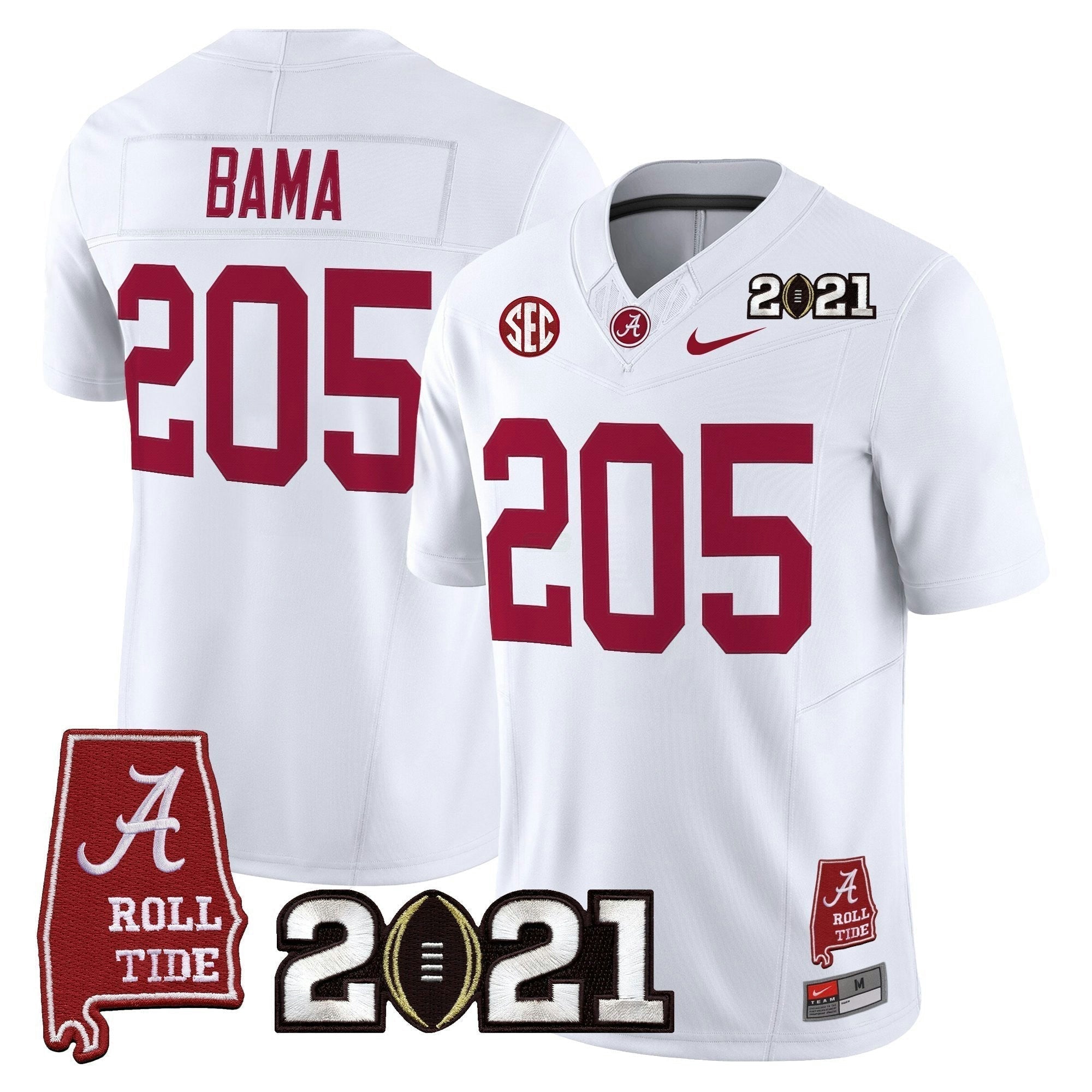 Camisa NCAA '2021 College Football Playoff National Championship' Vapor Limited Jersey - Alabama Map